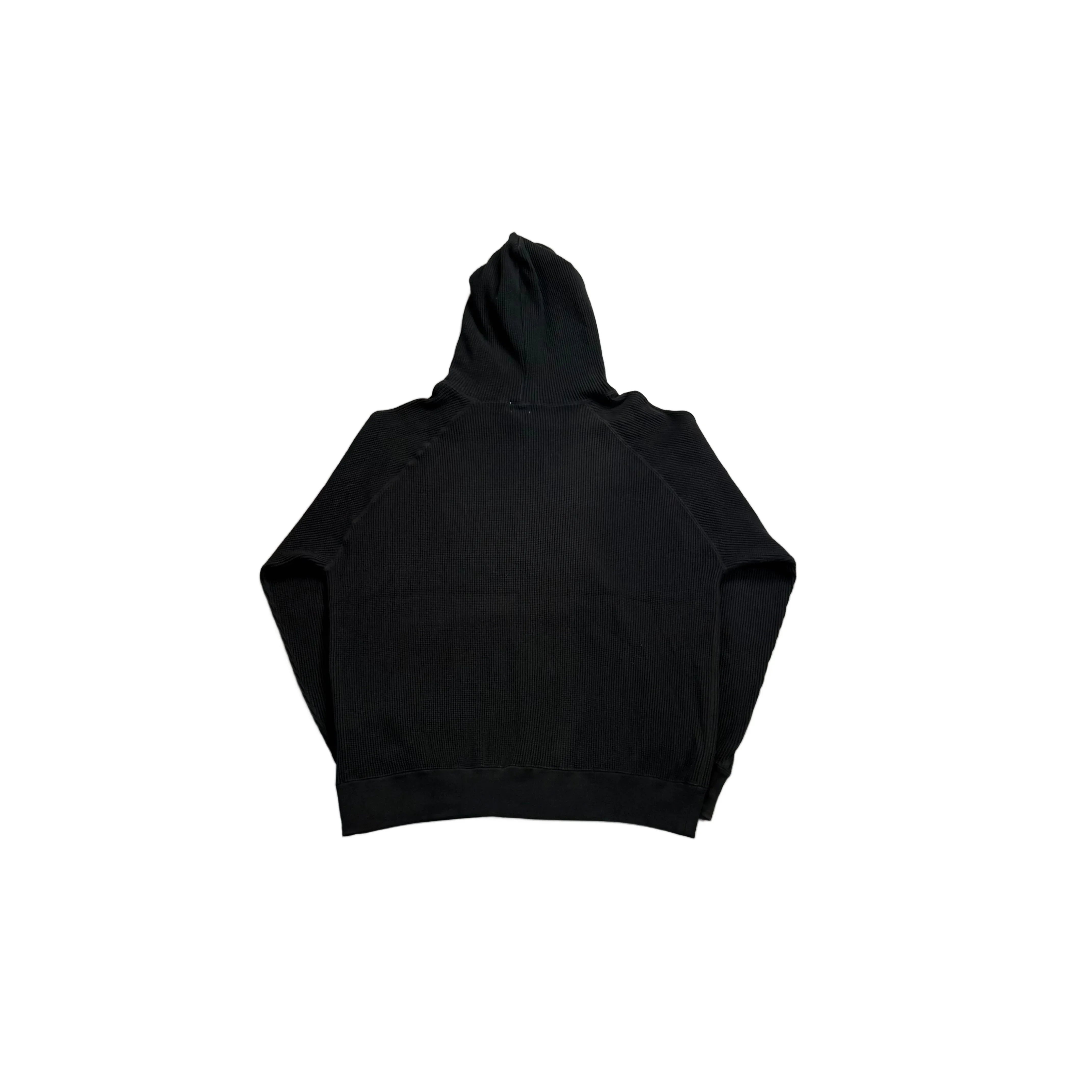 Black A Bathing Ape (BAPE) Waffle Zip Up Hoodie - L