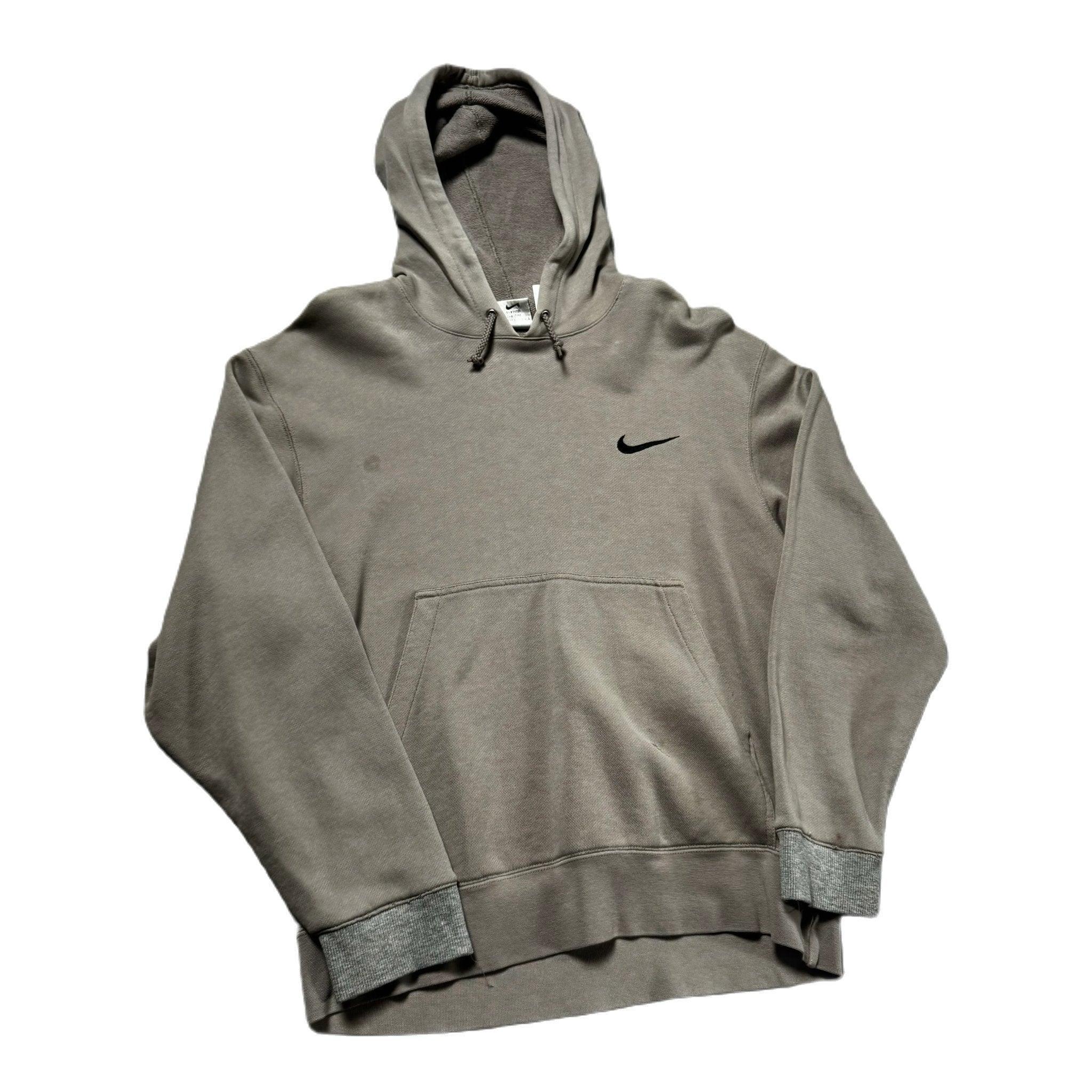Vintage Grey Nike Hoodie - M
