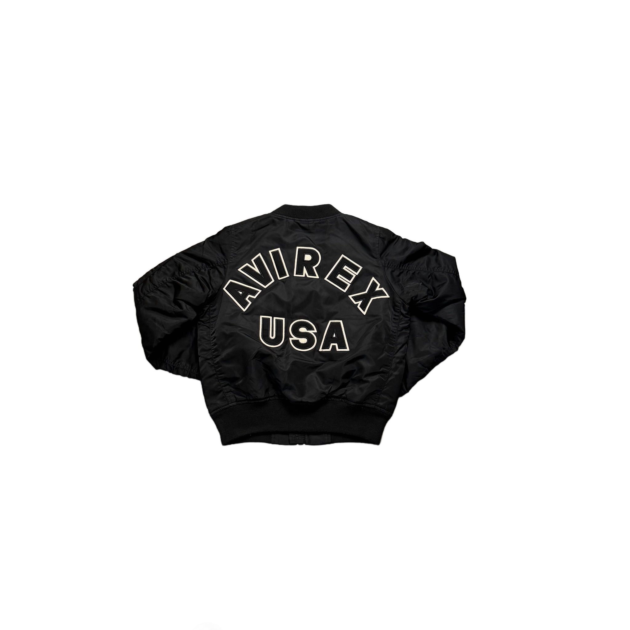 Black Avirex Bomber Jacket - XS