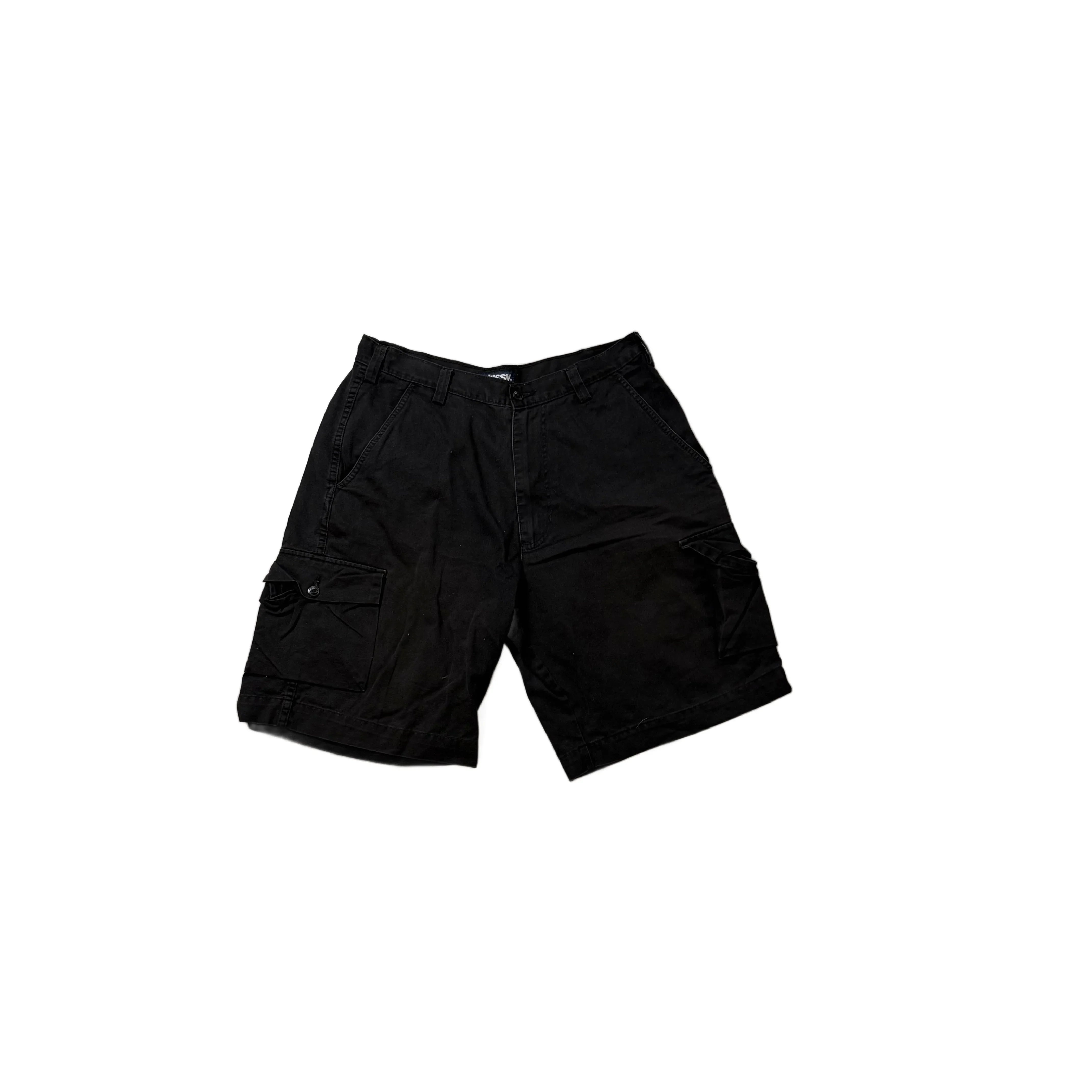 Black Stussy Cargo Shorts - W36