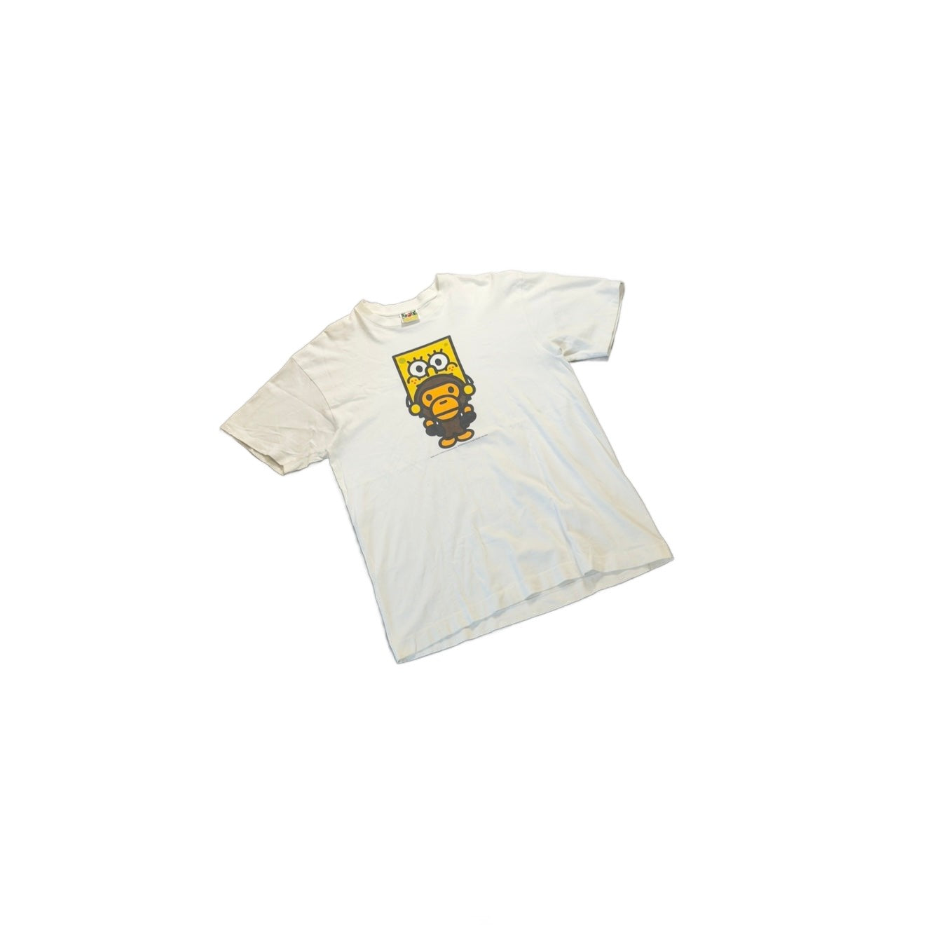 White A Bathing Ape (BAPE) x Spongebob Tee - L