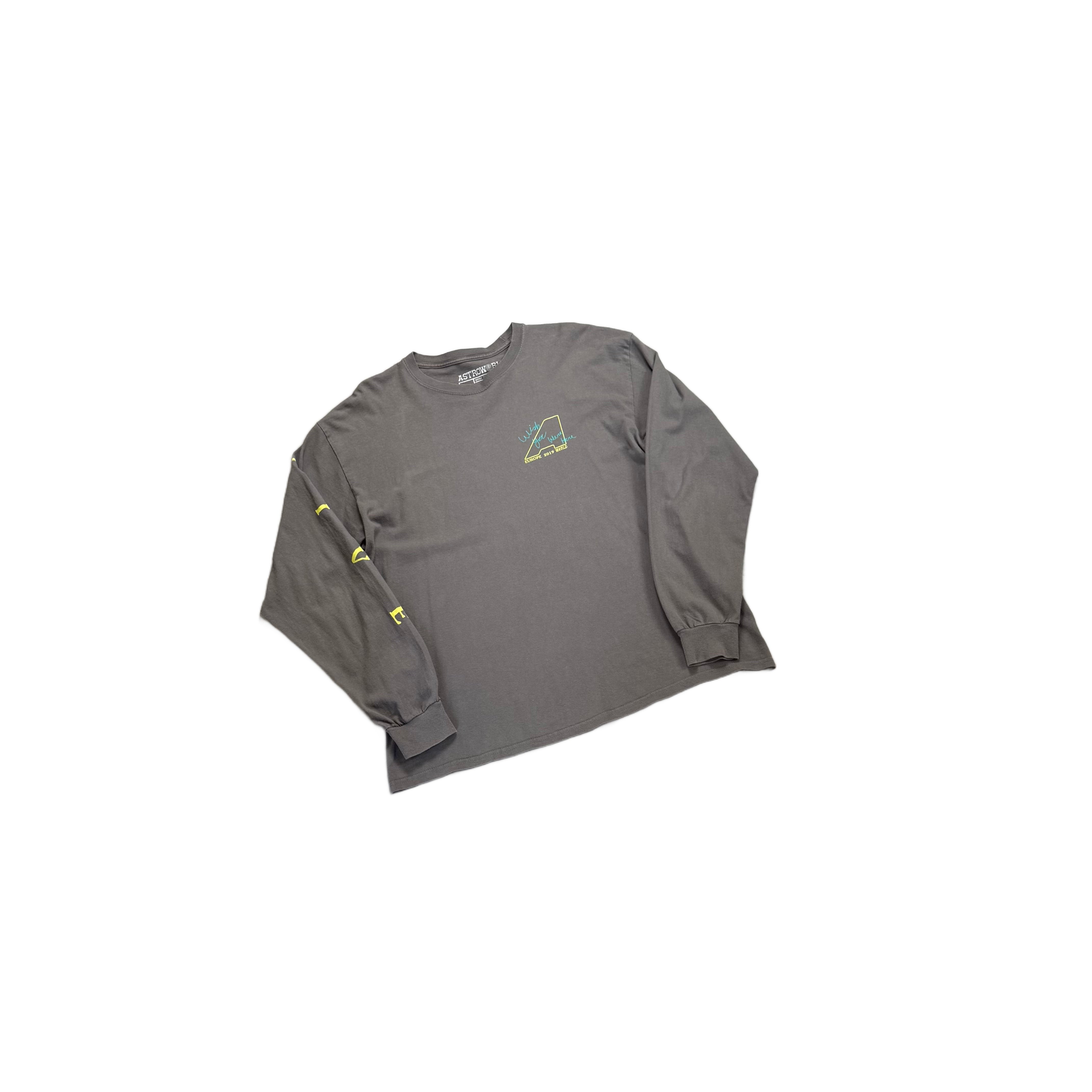 Grey Travis Scott Astroworld Long Sleeve Tee - XL