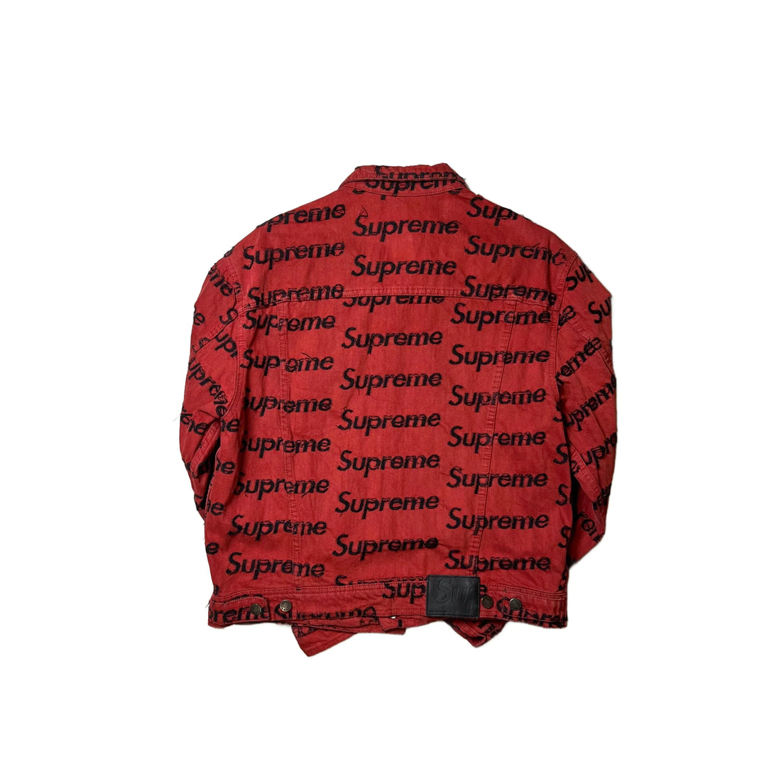 Red Supreme Denim Jacket - M