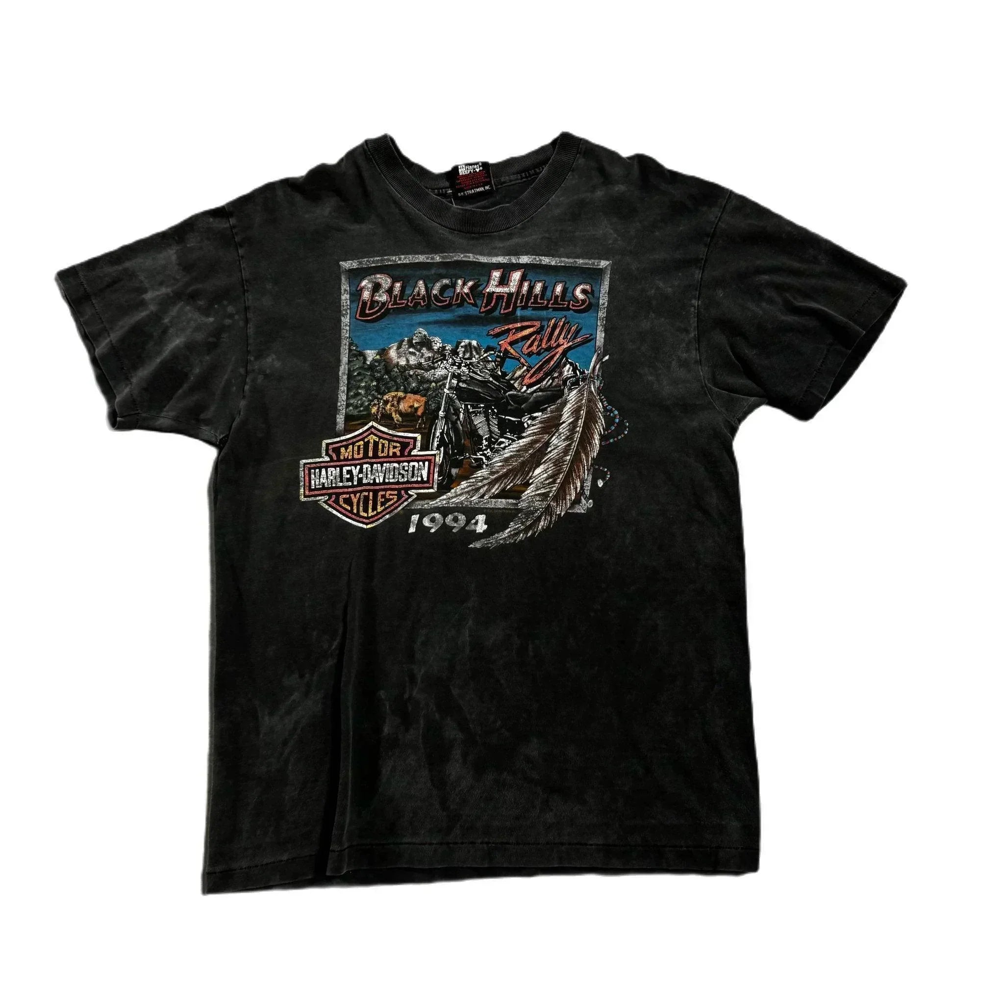 Vintage Black Harley Davidson Tee - L