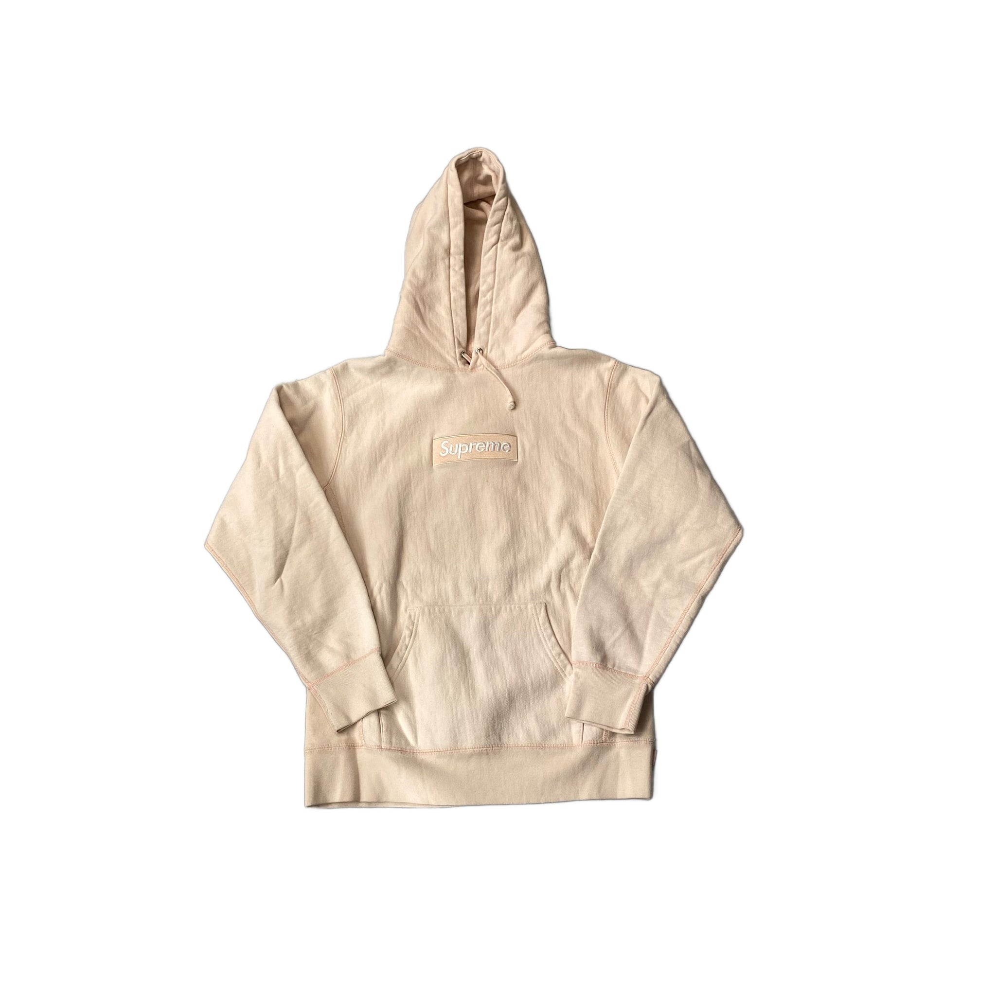 Peach Supreme Box Logo Hoodie - M