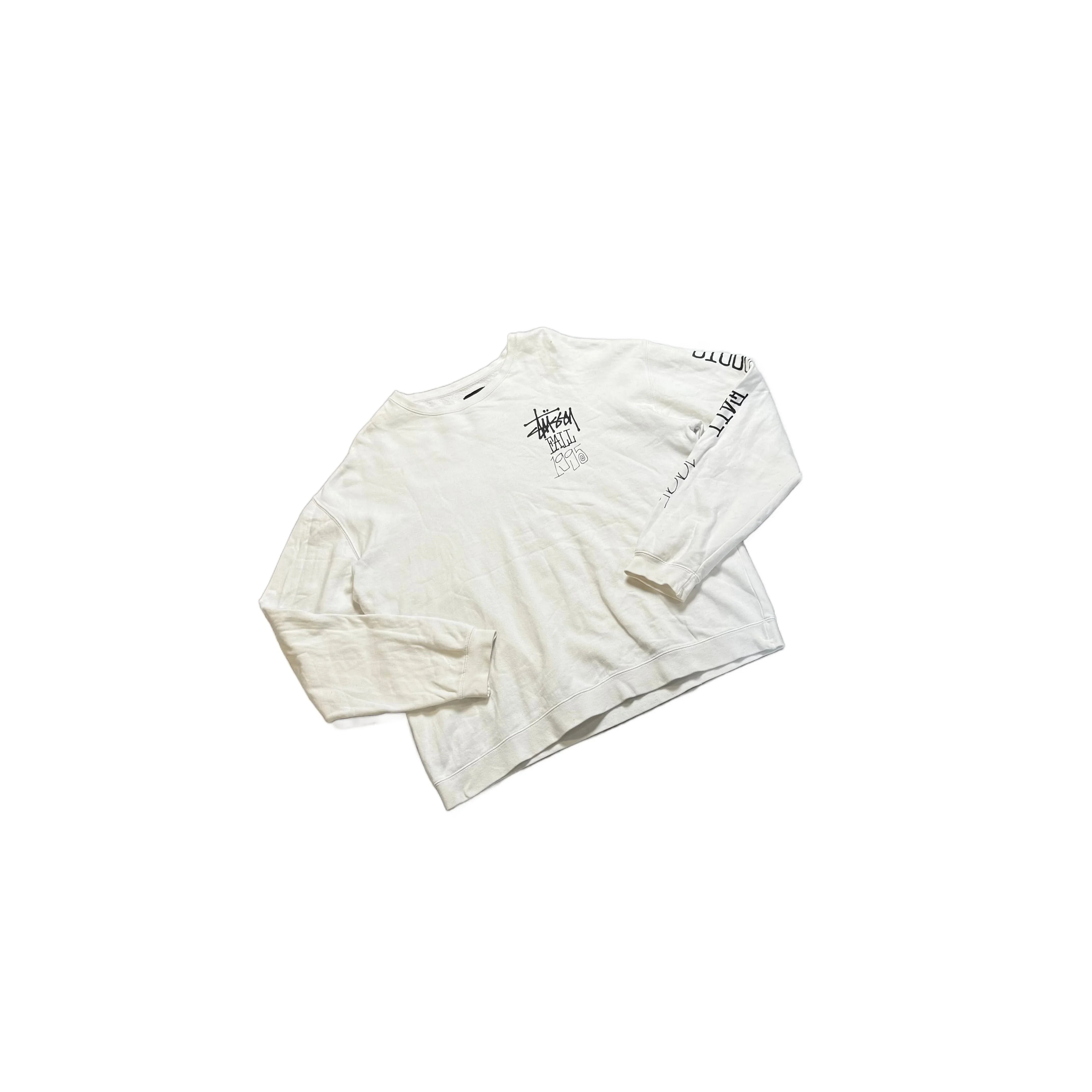 White Stussy Sweatshirt -  XXL