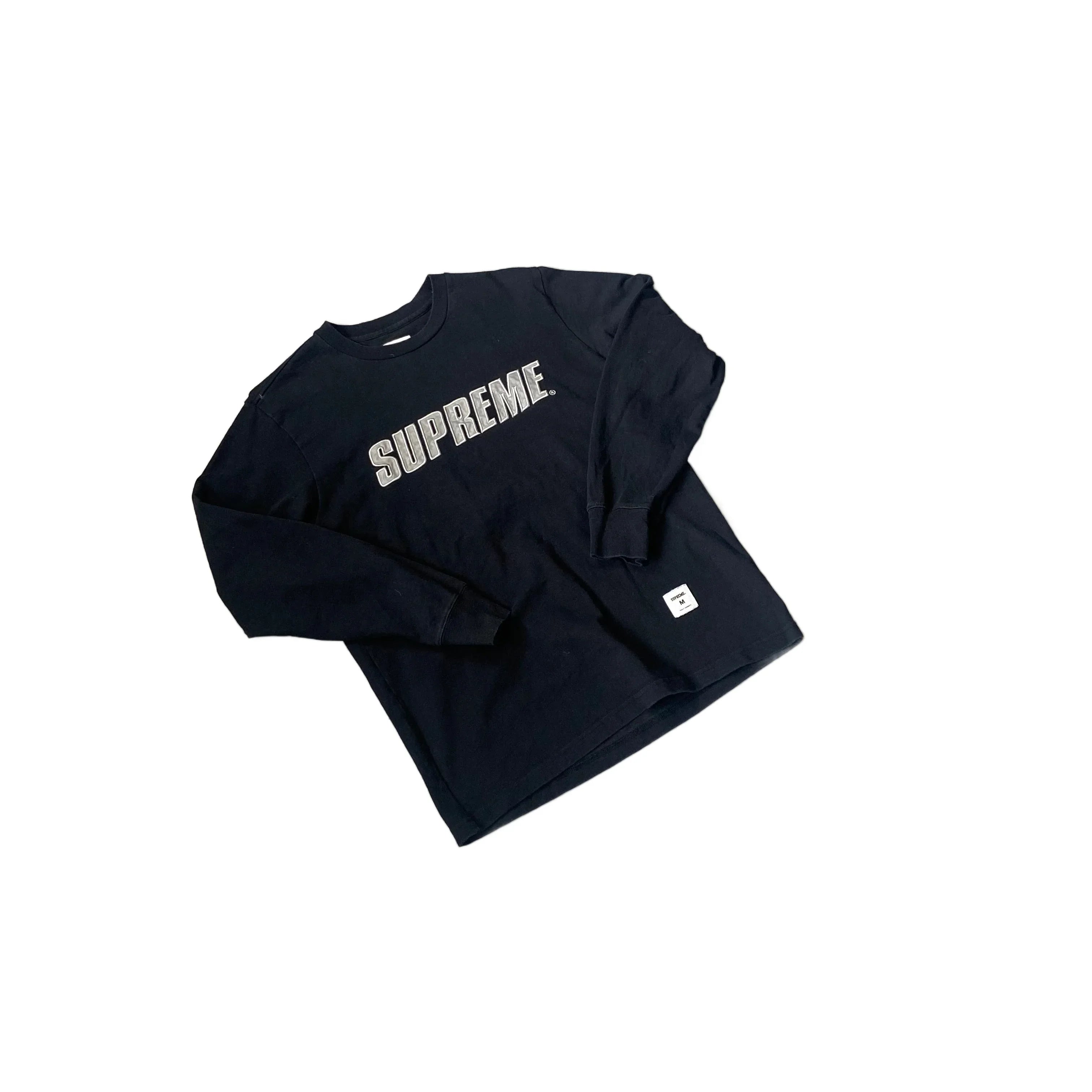 Black Supreme Long Sleeve Tee - M