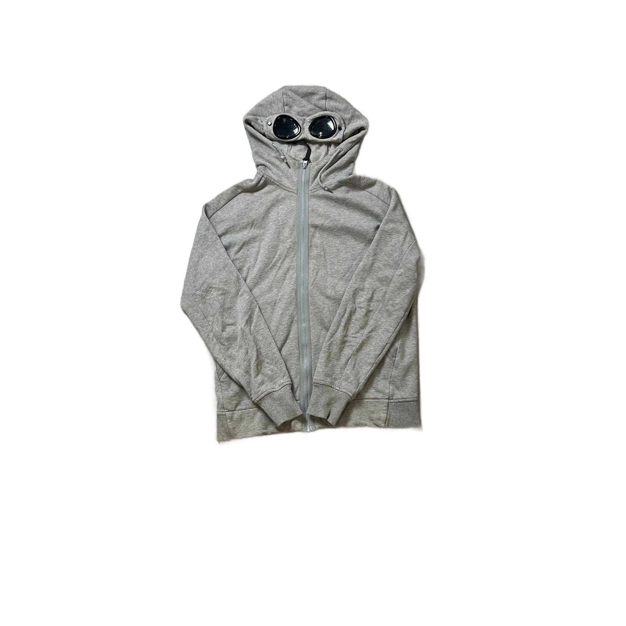 Grey CP Company Zip Up Hoodie - L