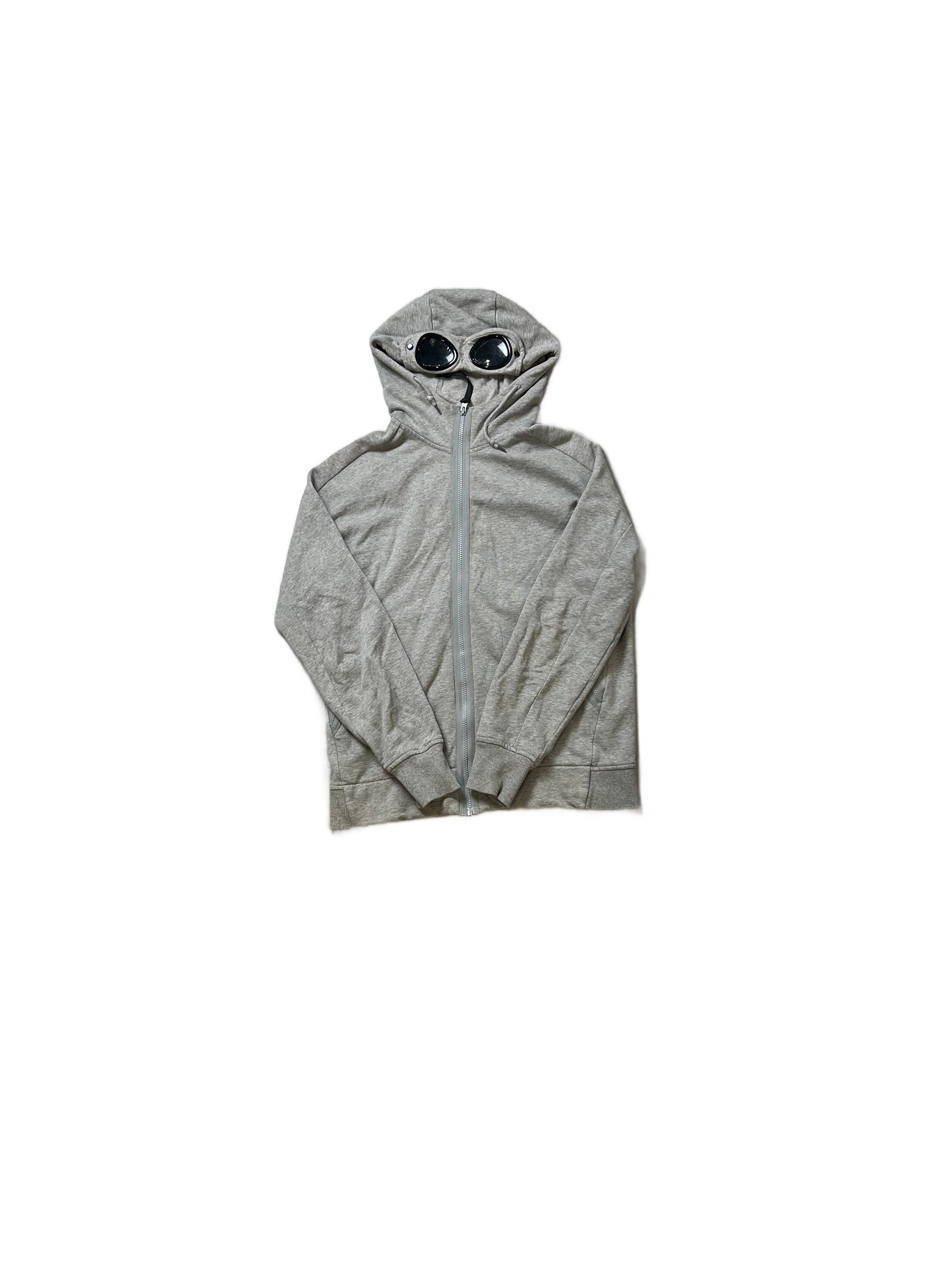 Grey CP Company Zip Up Hoodie - L