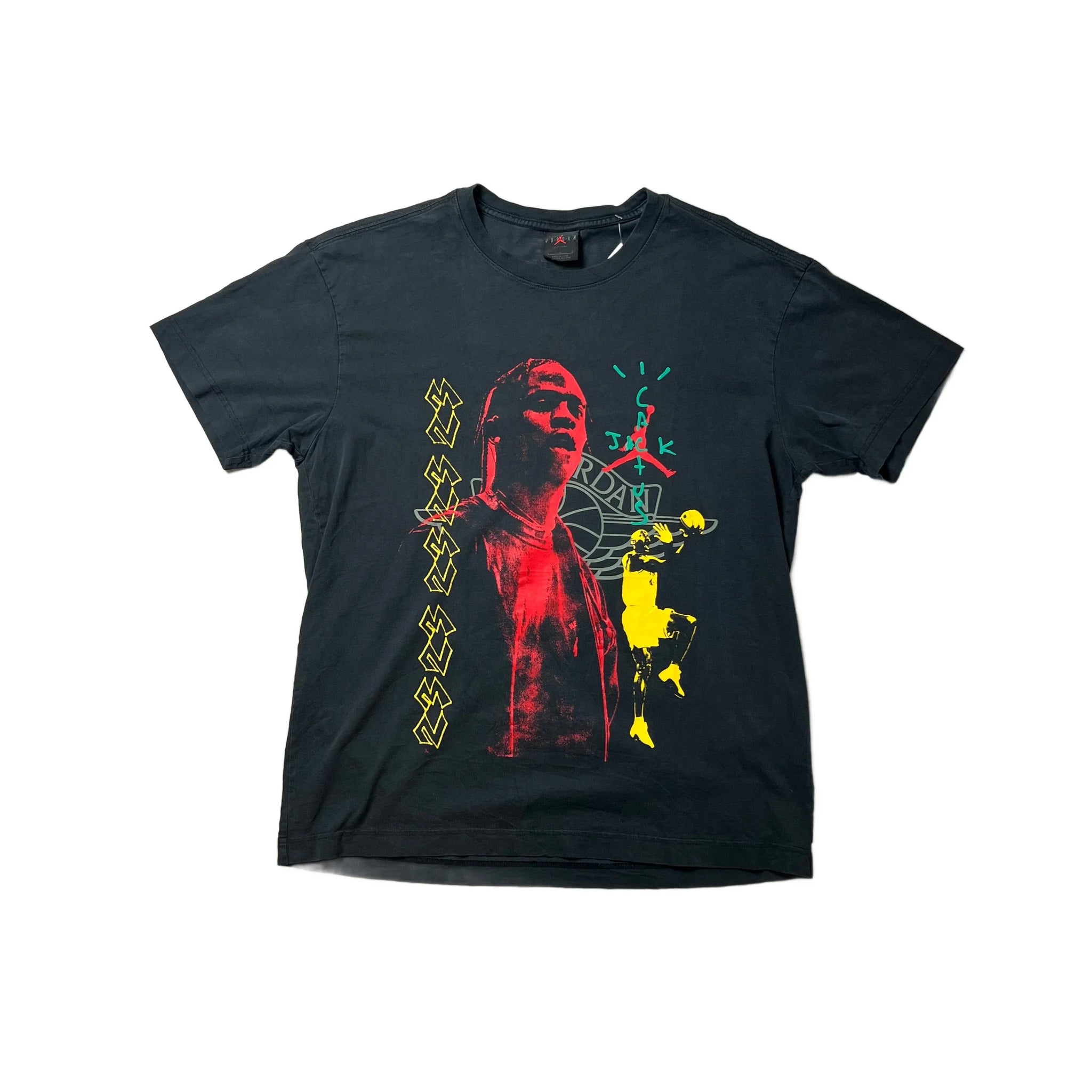 Black Travis Scott (Cactus Jack) x Jordan Tee - L