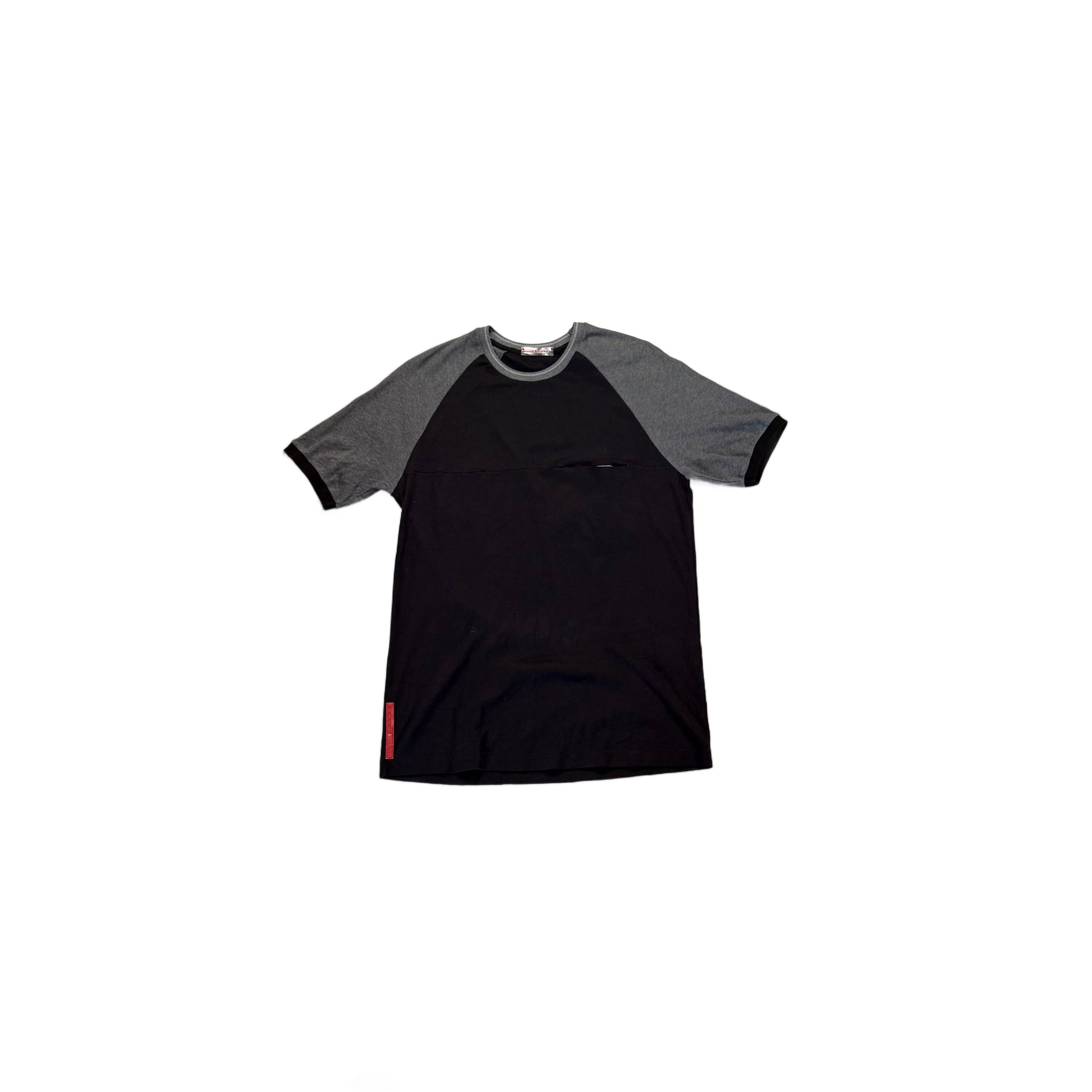 Vintage Black + Grey Prada Tee - M