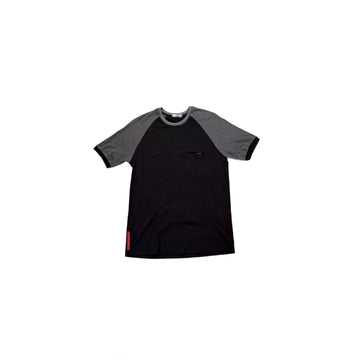 Vintage Black + Grey Prada Tee - M