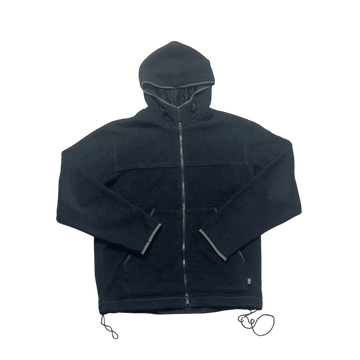 Black Stussy Fleece Full Zip Hoodie - L