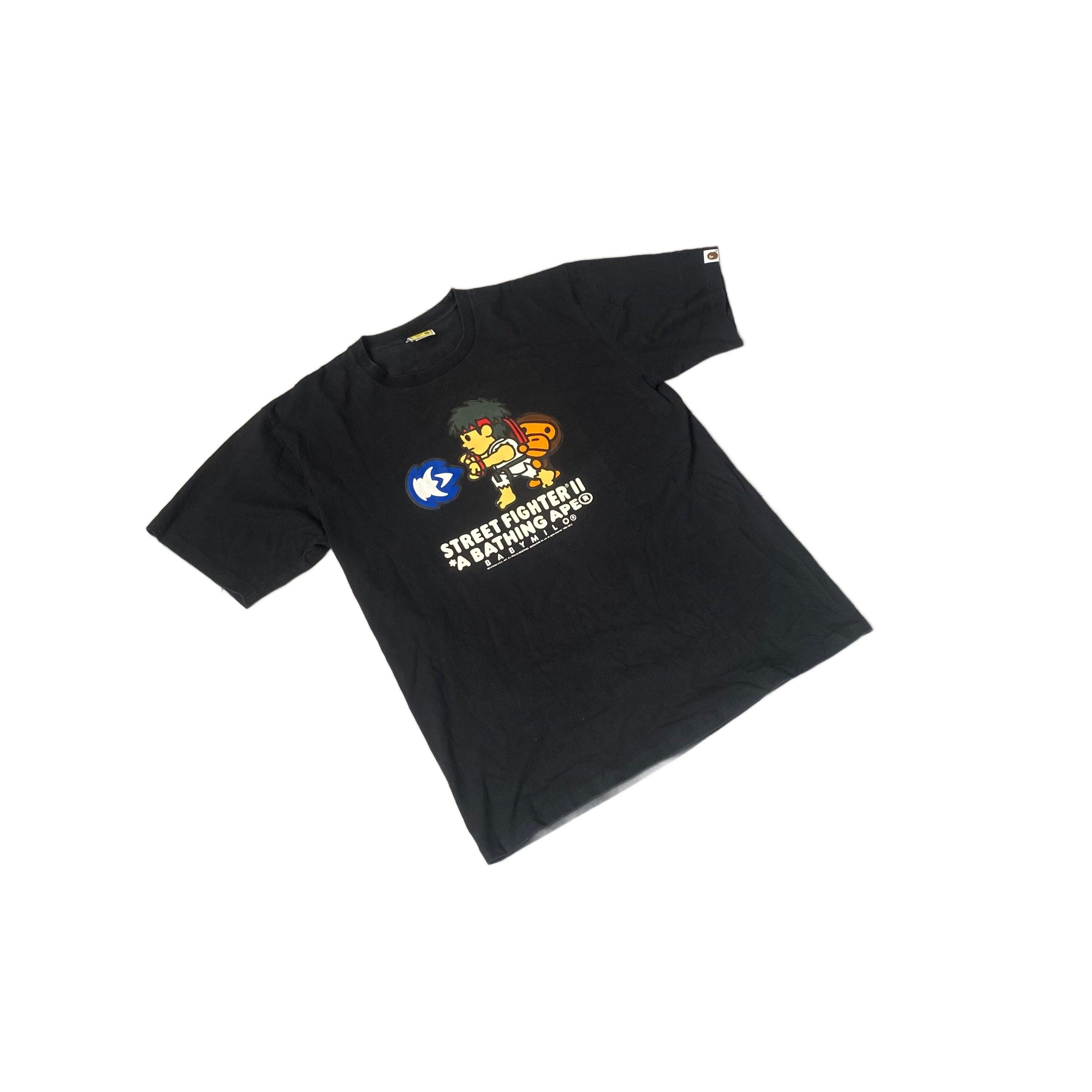 Black A Bathing Ape (BAPE) x Street Fighter Tee - XXL