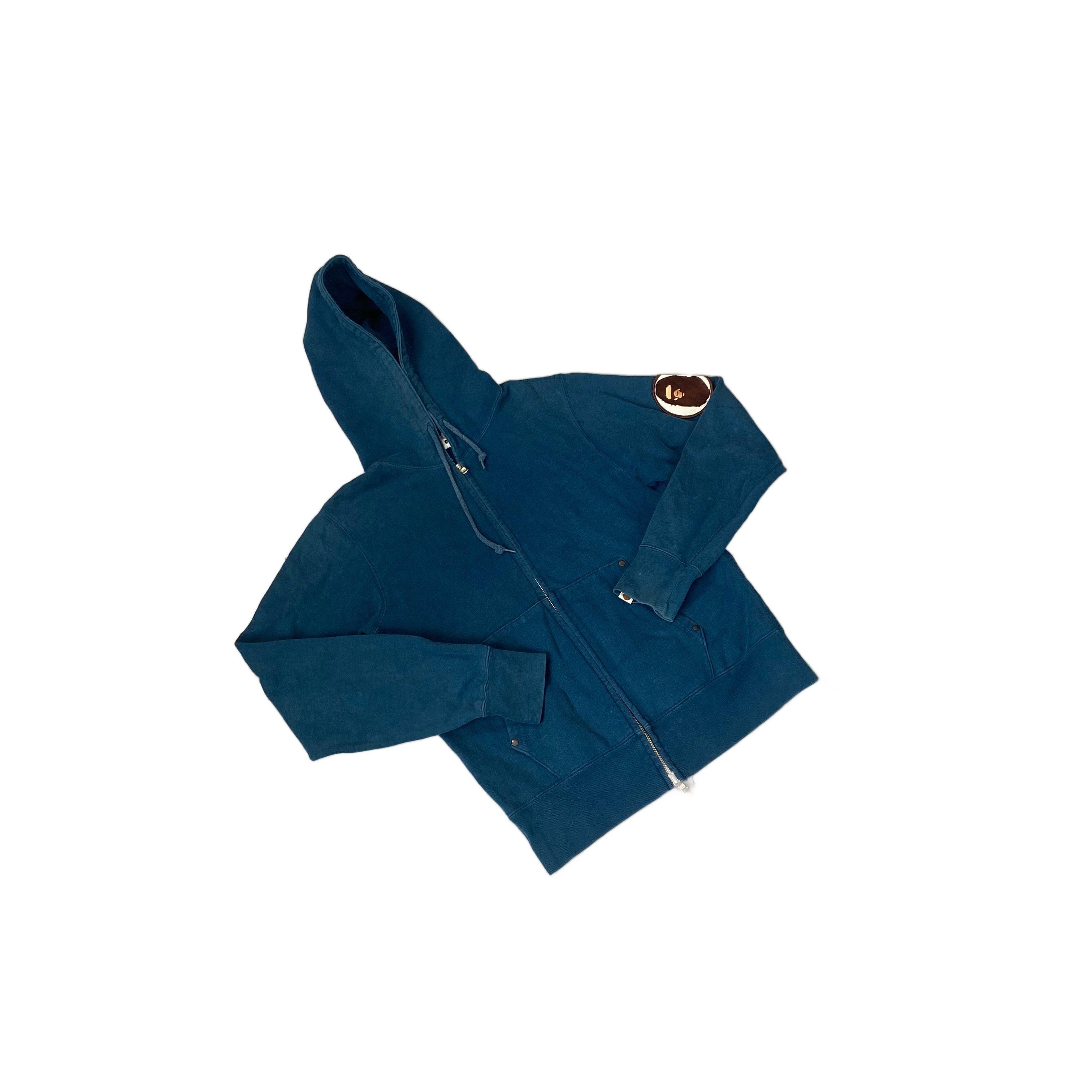 Blue A Bathing Ape (BAPE) Zip Up Hoodie - S