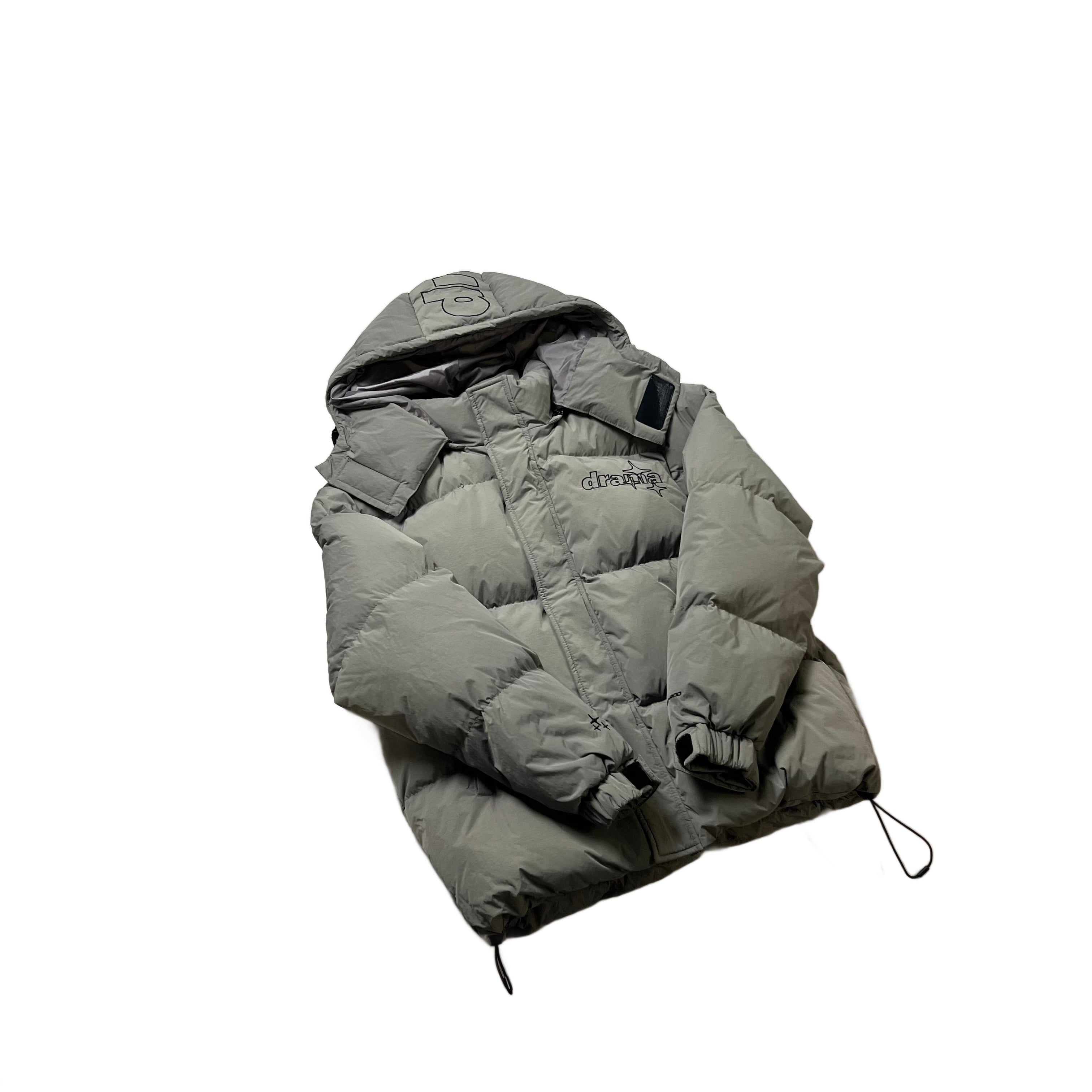 Brand New Grey Drama Call Puffer Coat - S