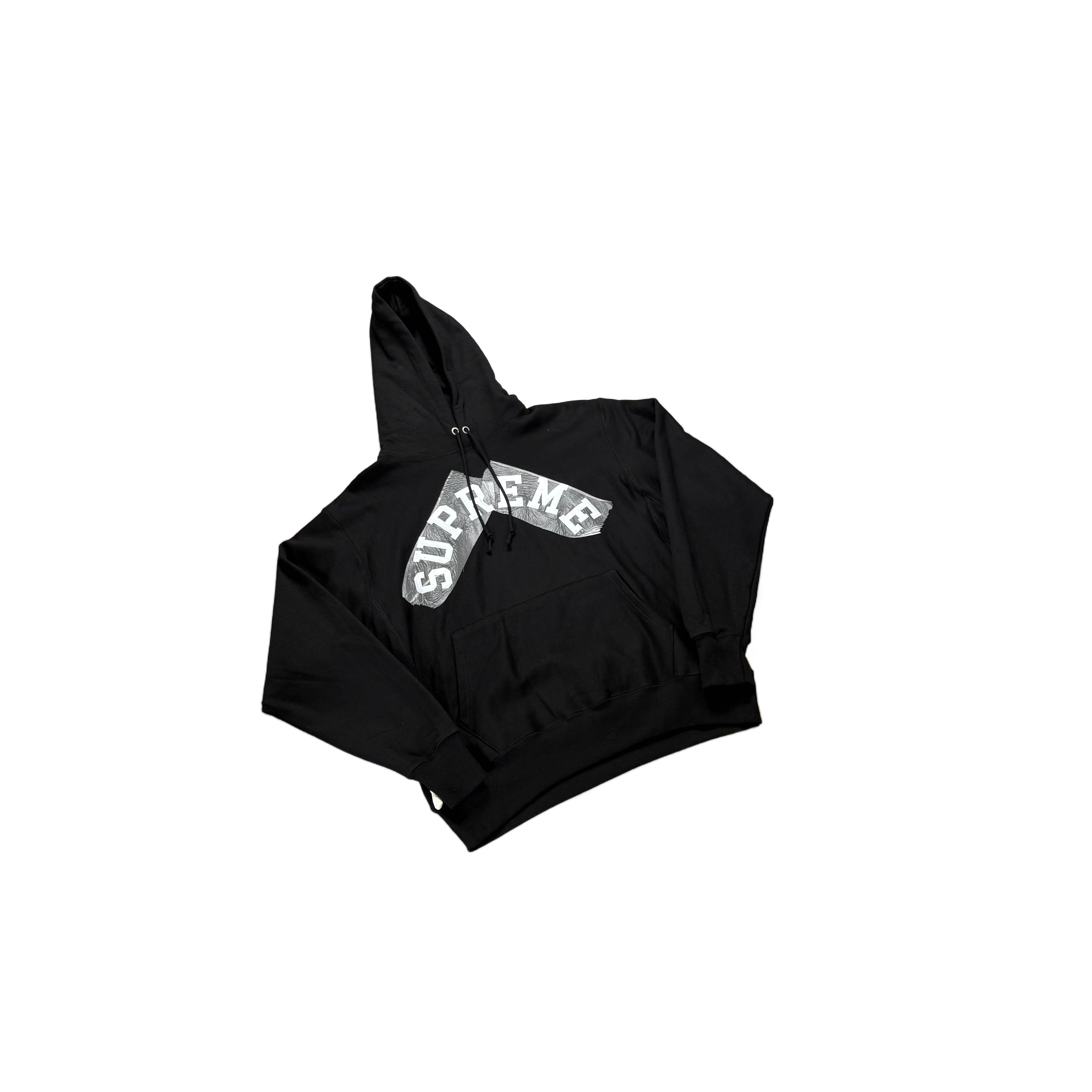 BNWT Black Supreme x Champion Hoodie - L