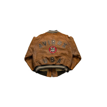 Brown Avirex Leather Jacket - XL