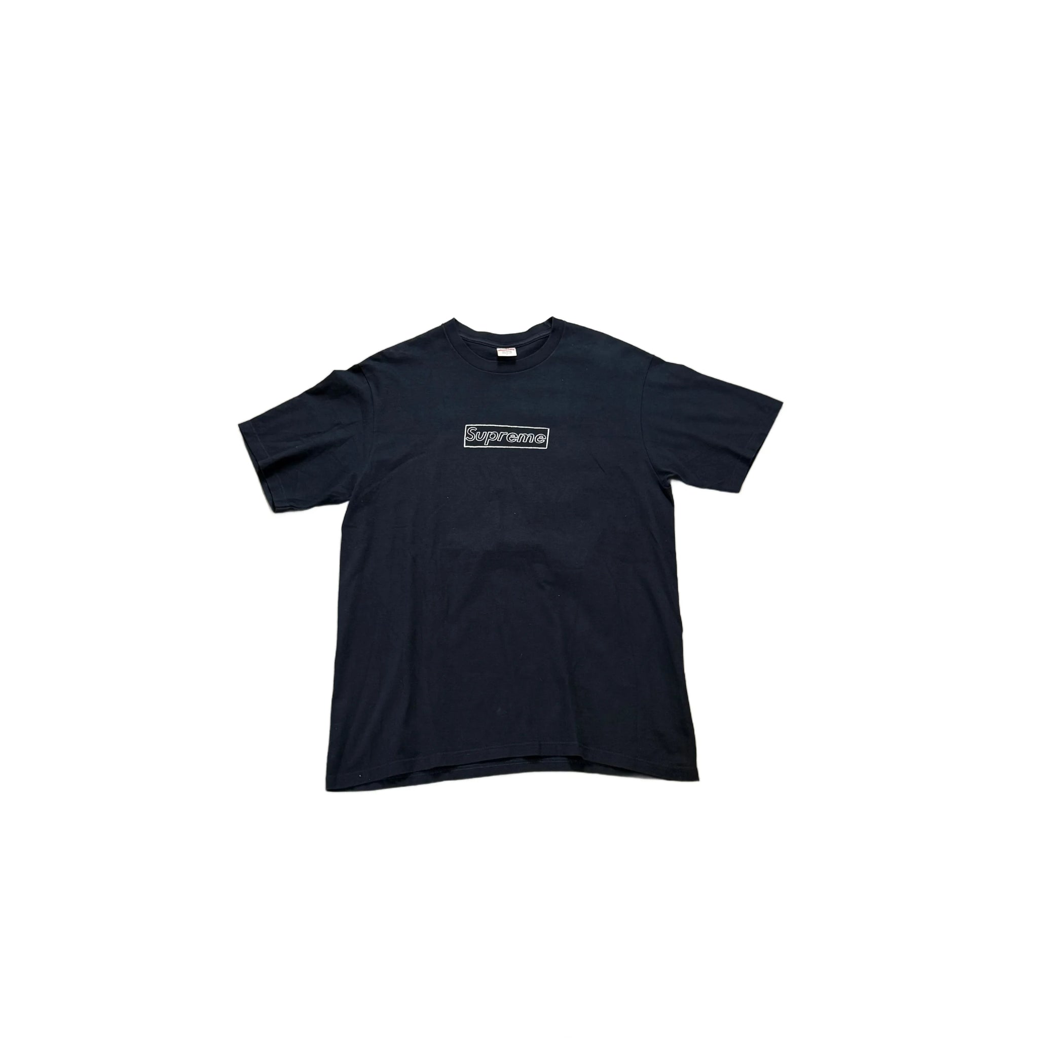 Black Supreme KAWS Box Logo - L