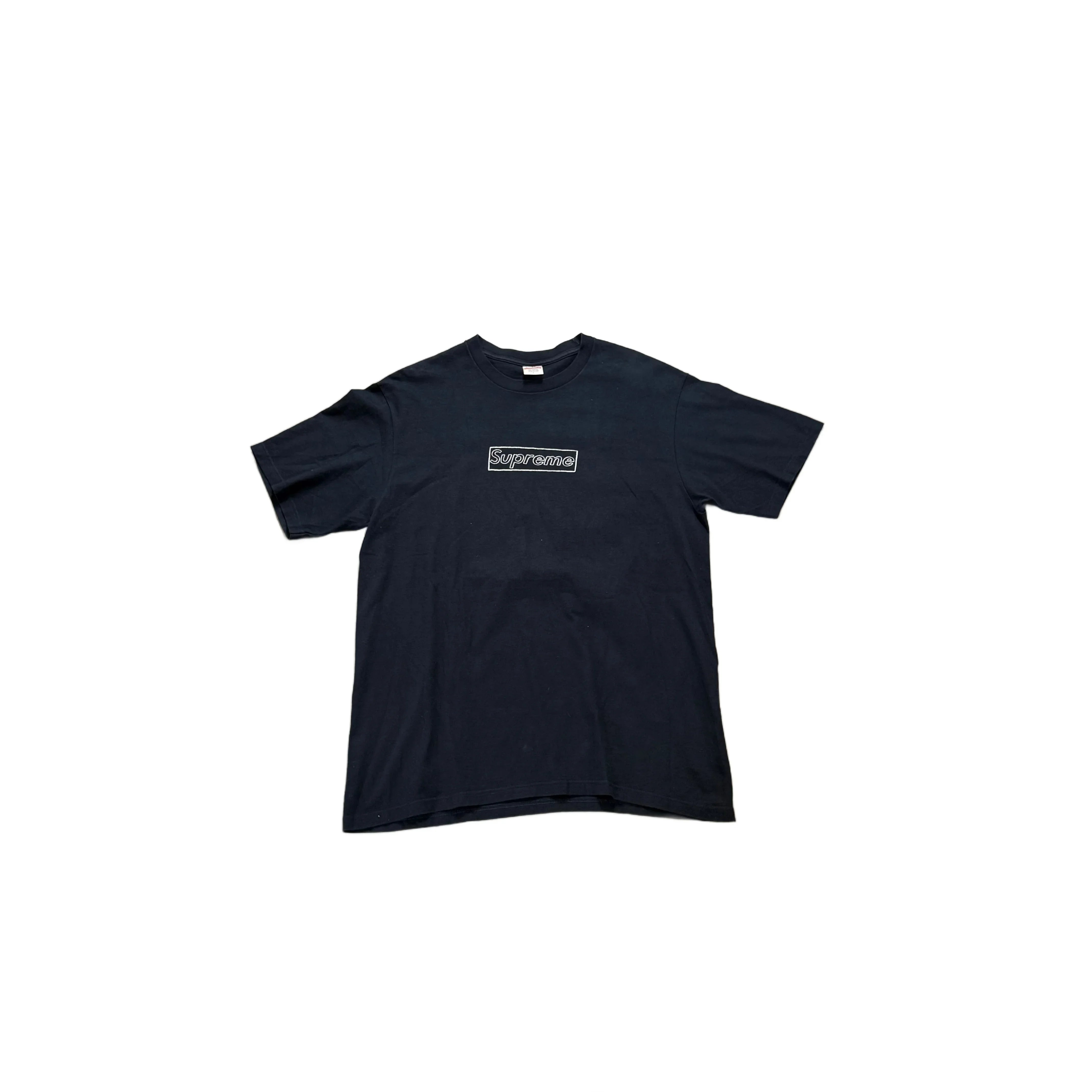 Black Supreme KAWS Box Logo - L