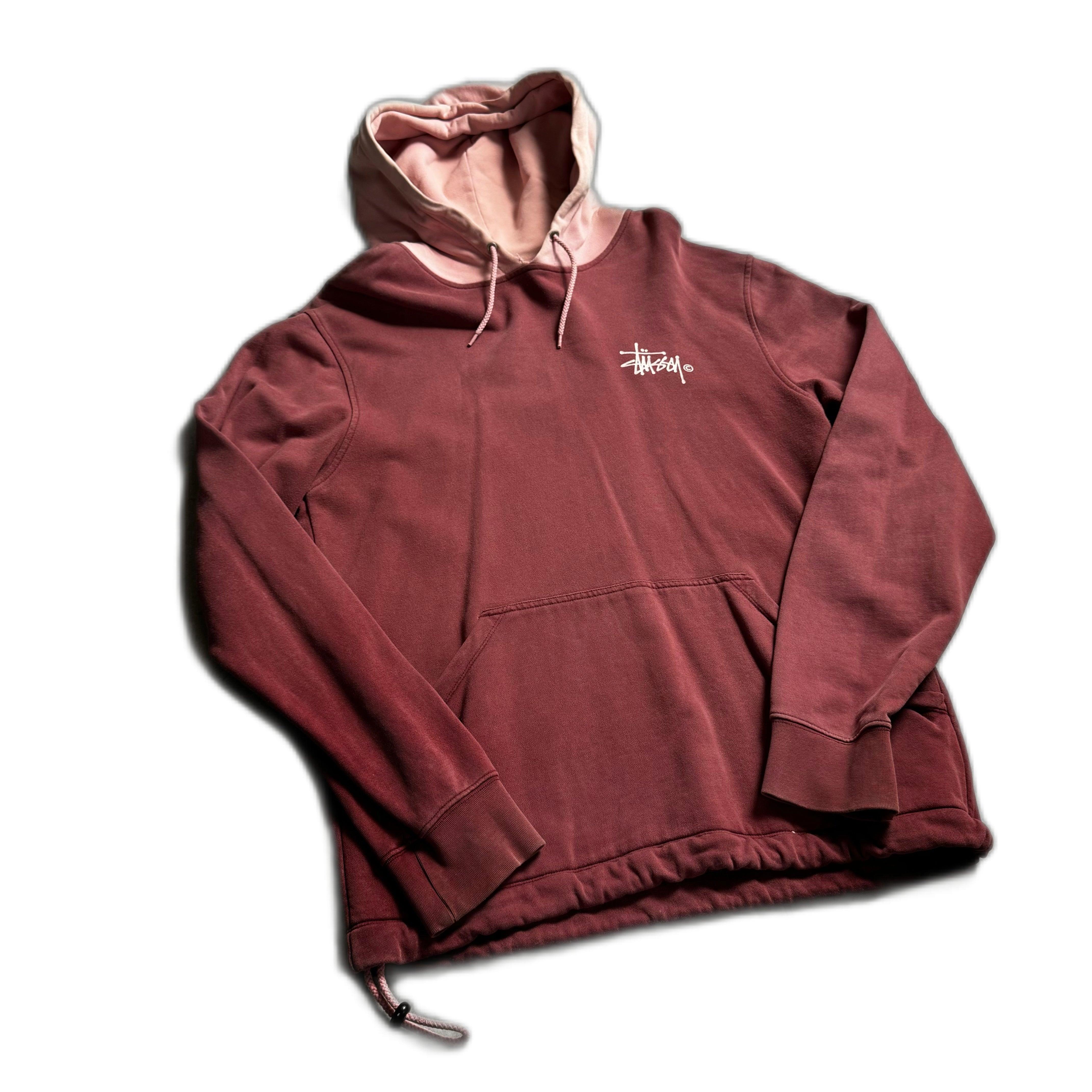 Burgundy Stussy Hoodie - XL