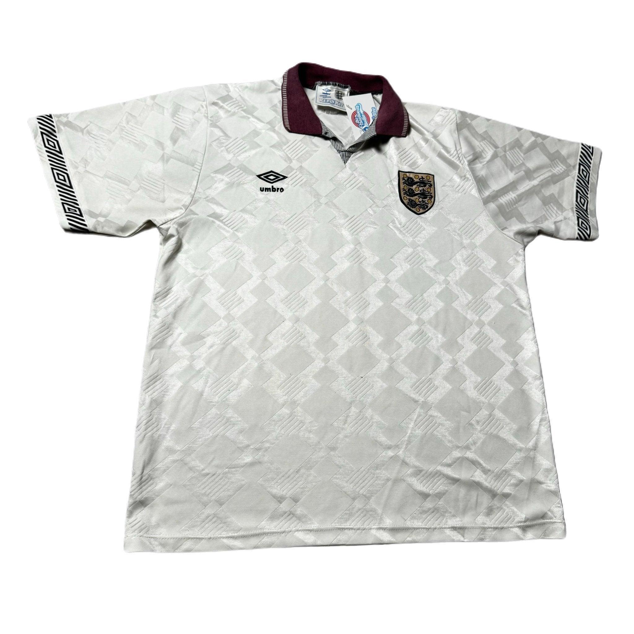 1990 - 92 England Home Shirt - XL
