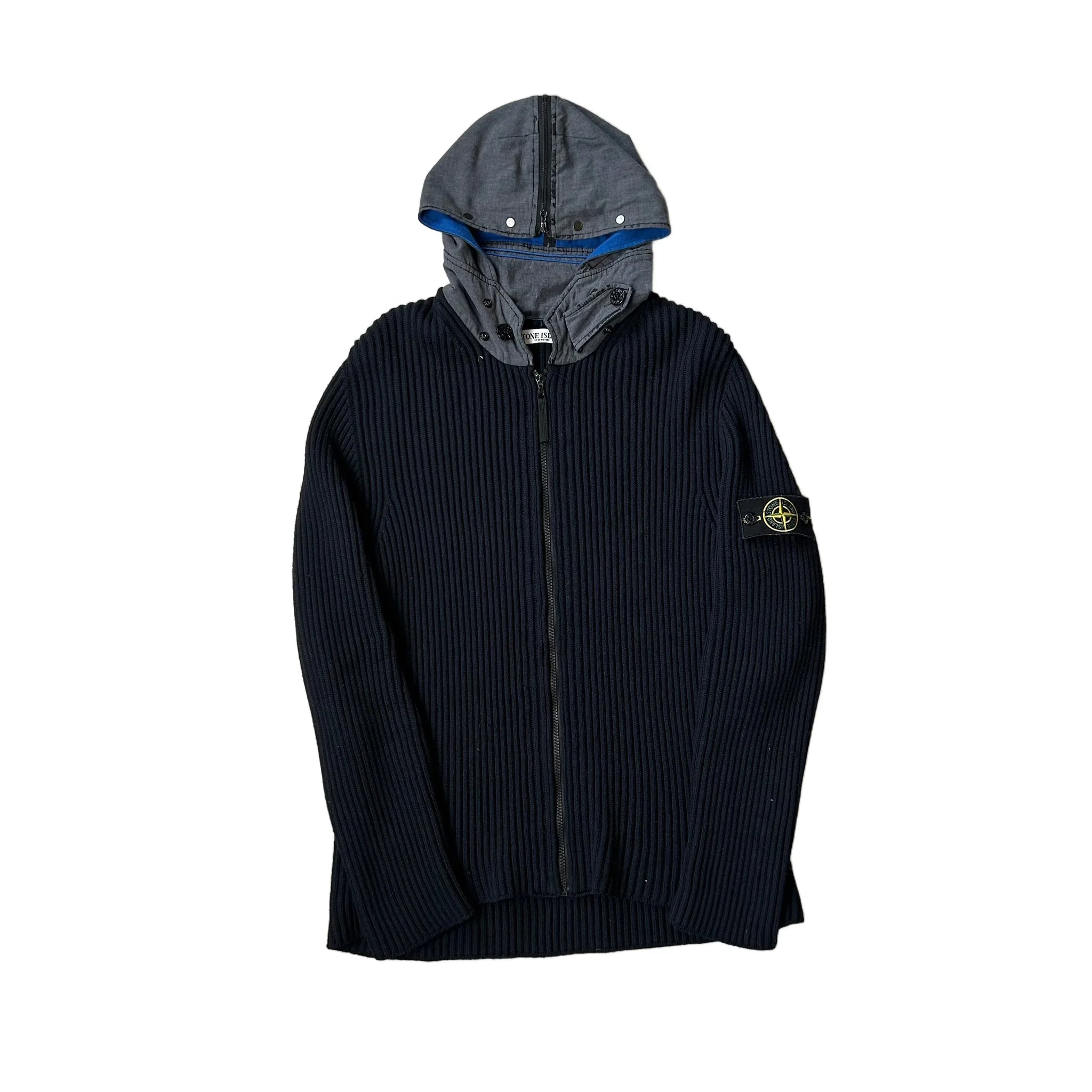 Vintage Navy Blue Stone Island Zip Up Jacket - XXL