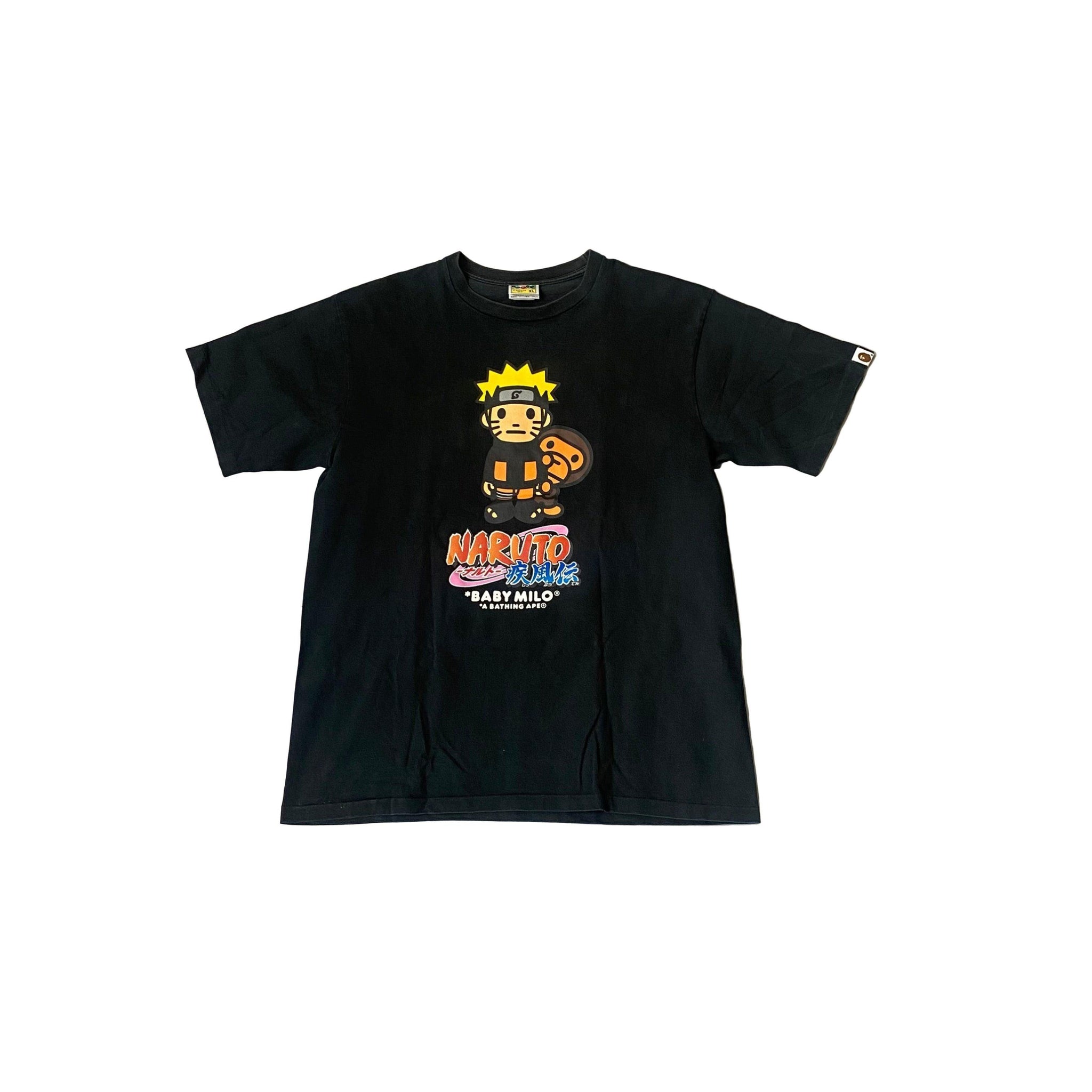 Black A Bathing Ape (BAPE) x Naruto Tee - XL