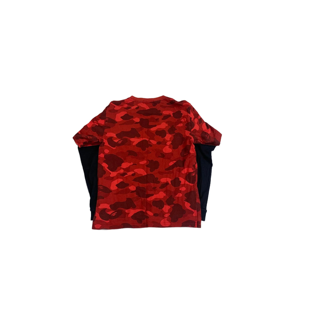 Red + Black A Bathing Ape (BAPE) Long Sleeve Tee - S