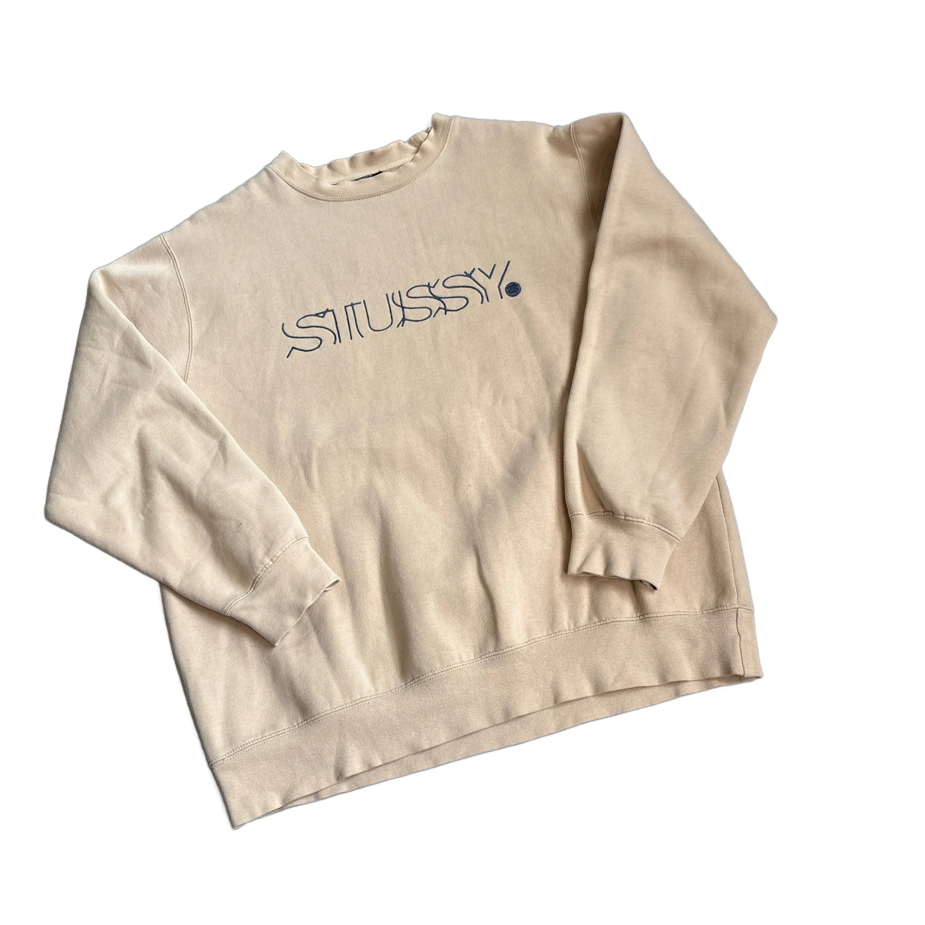 Beige Stussy Sweatshirt - L