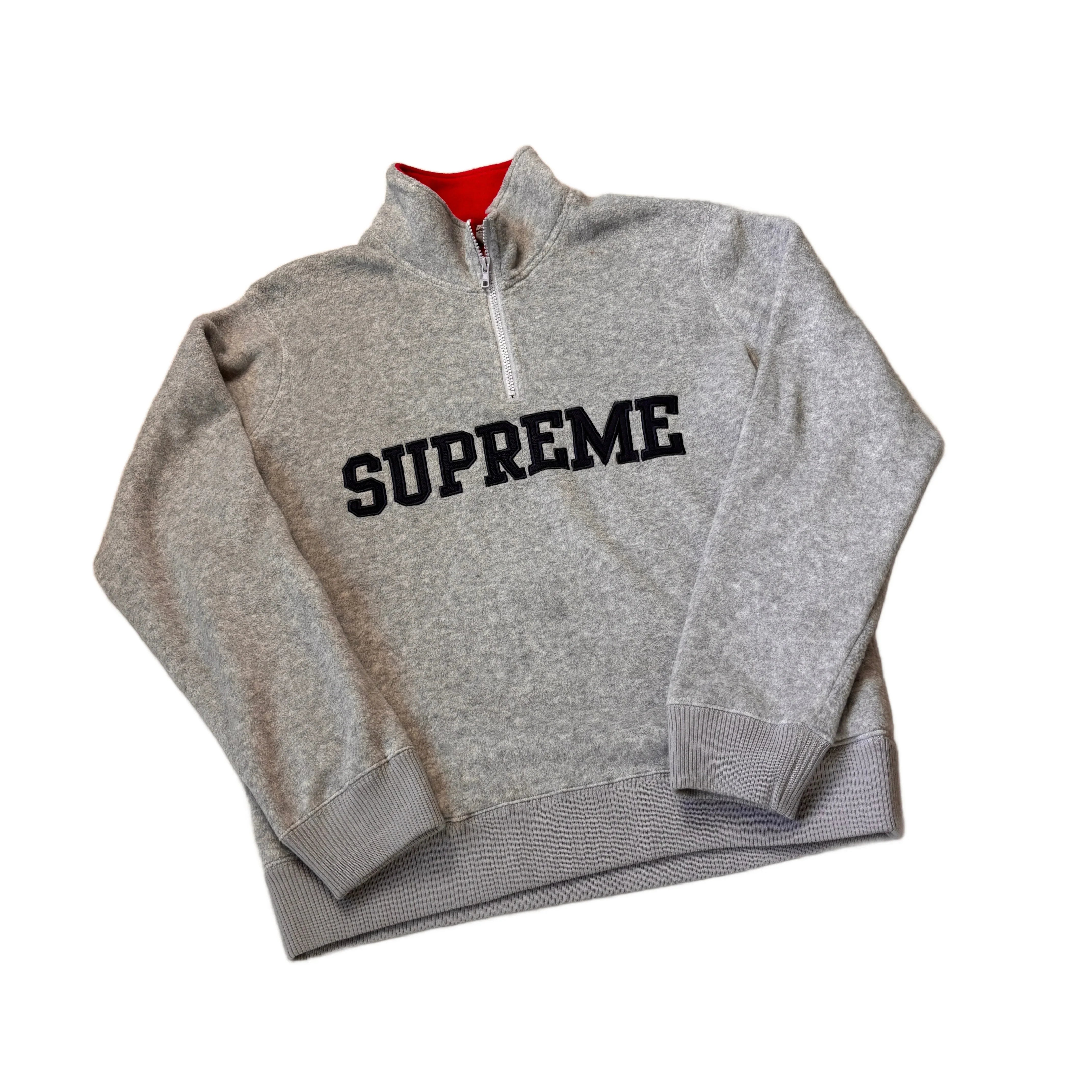 Grey Supreme 1/4 Zip Fleece - L