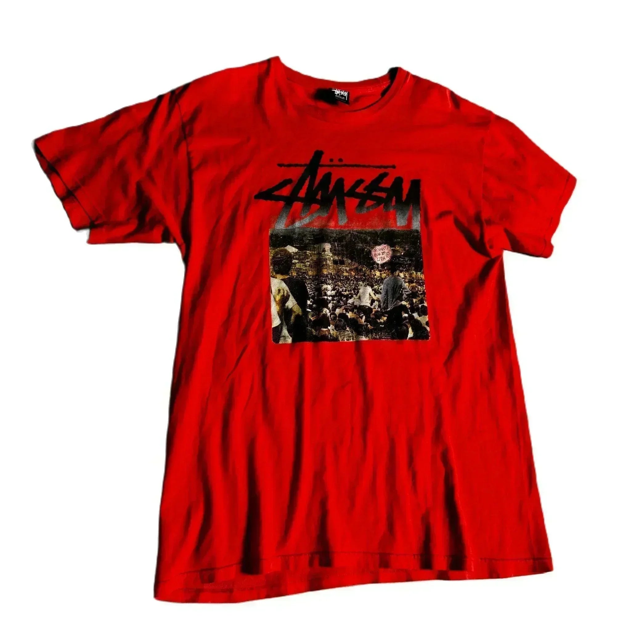 Orange Stussy Tee - M