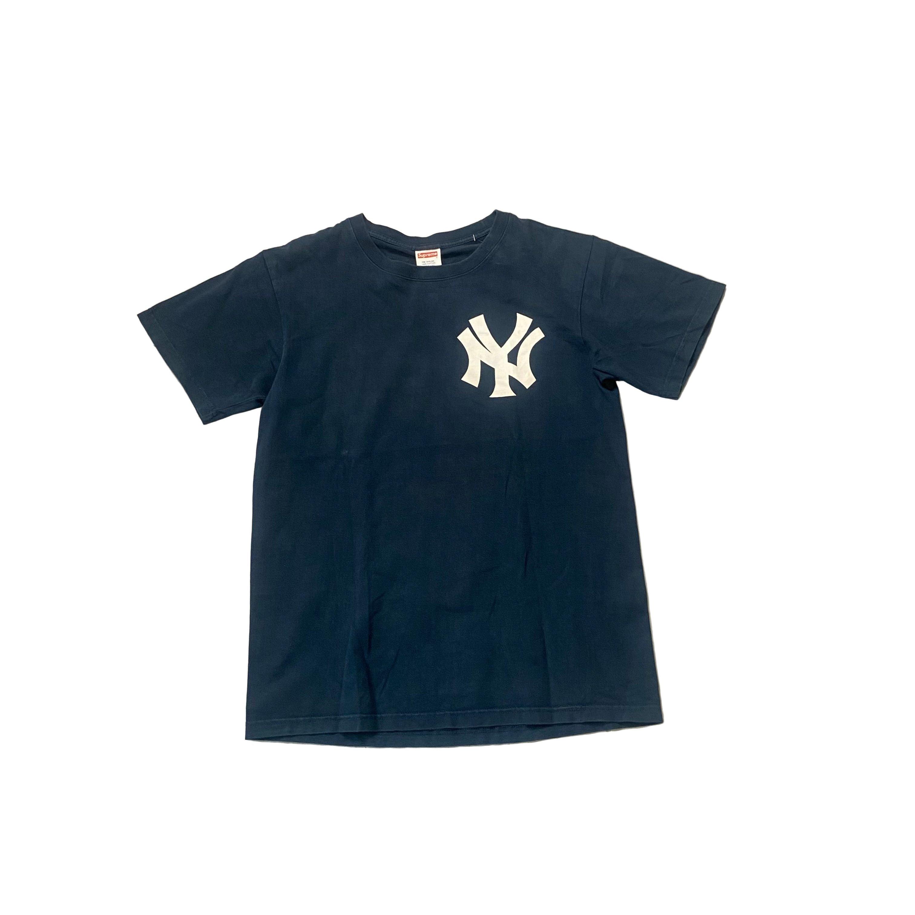 Navy Blue Supreme x Yankees Tee - L