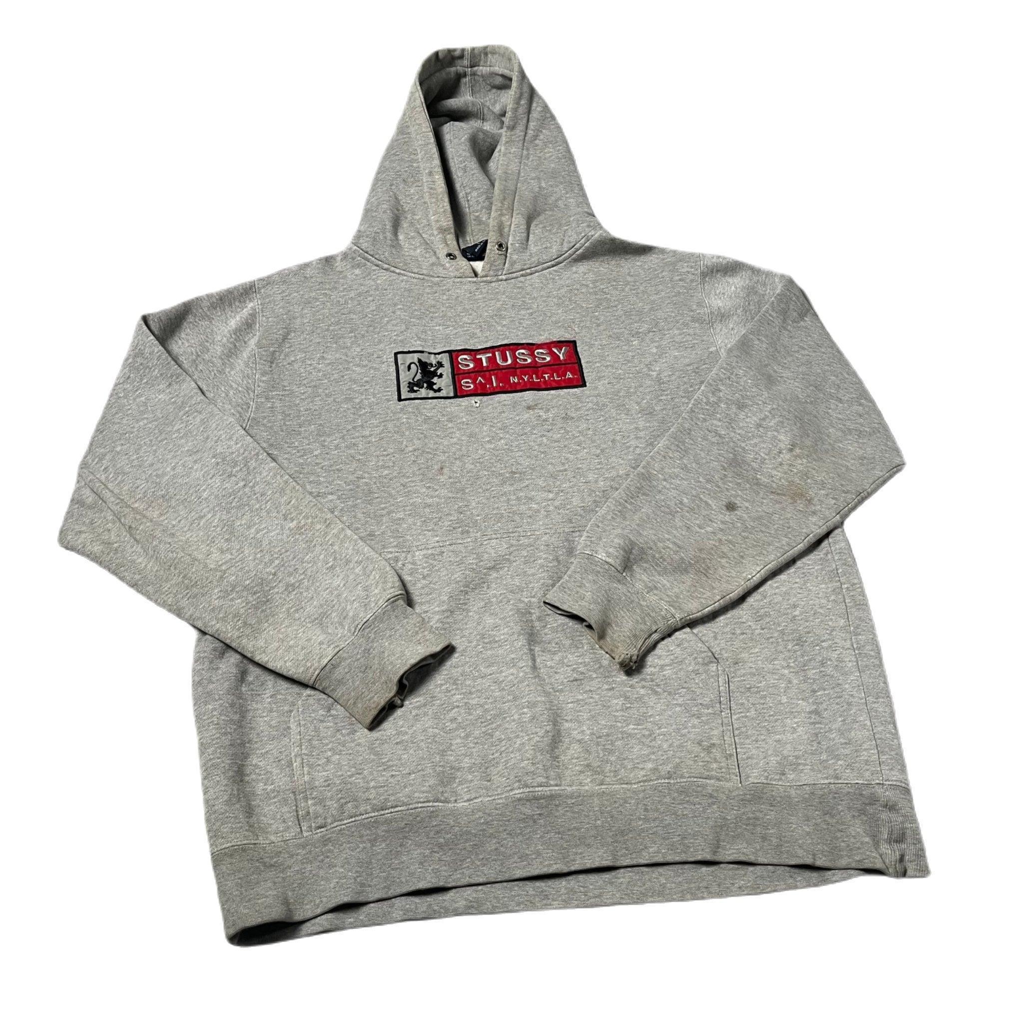 Grey Stussy Hoodie - S