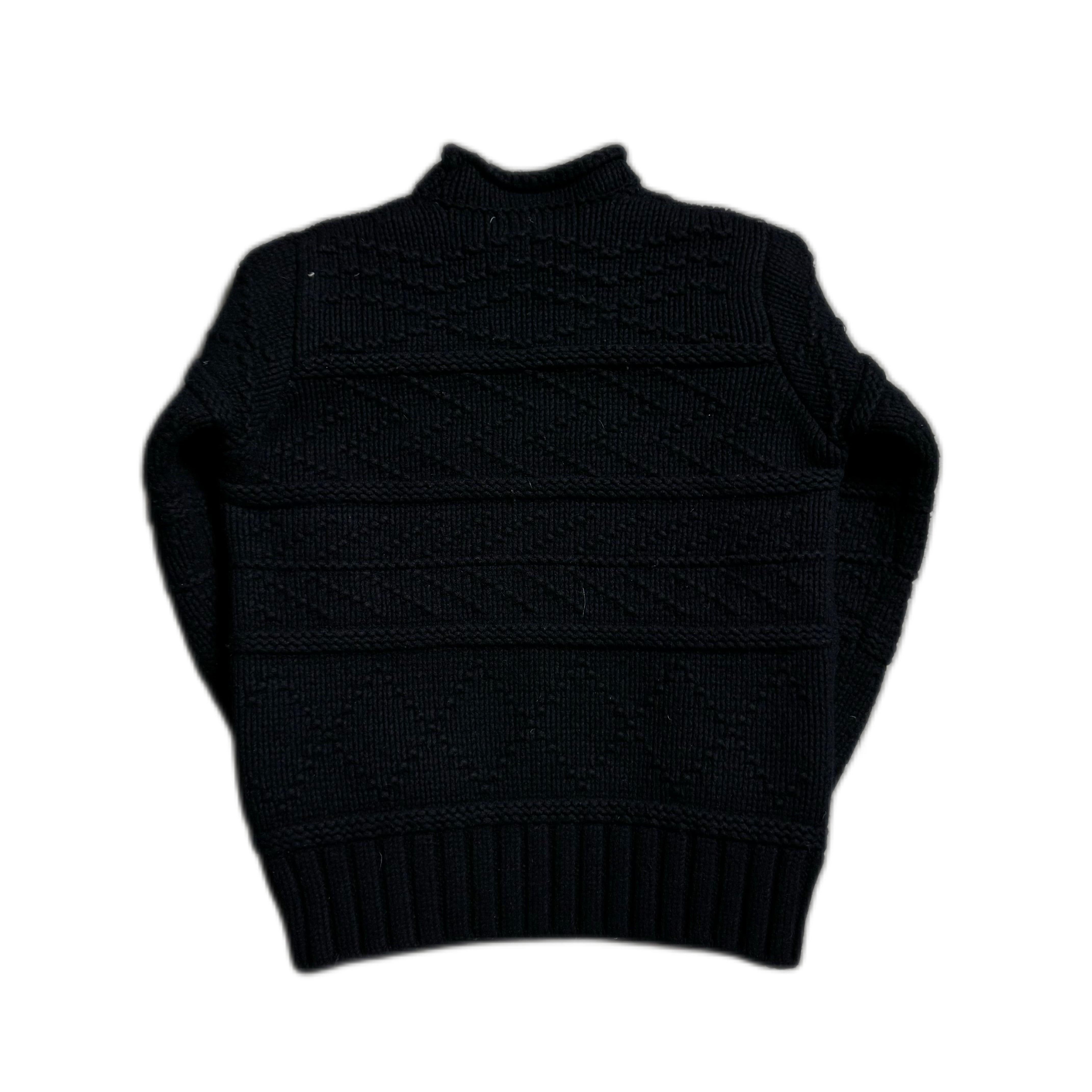 Navy Blue Stone Island Knitted Sweatshirt - S