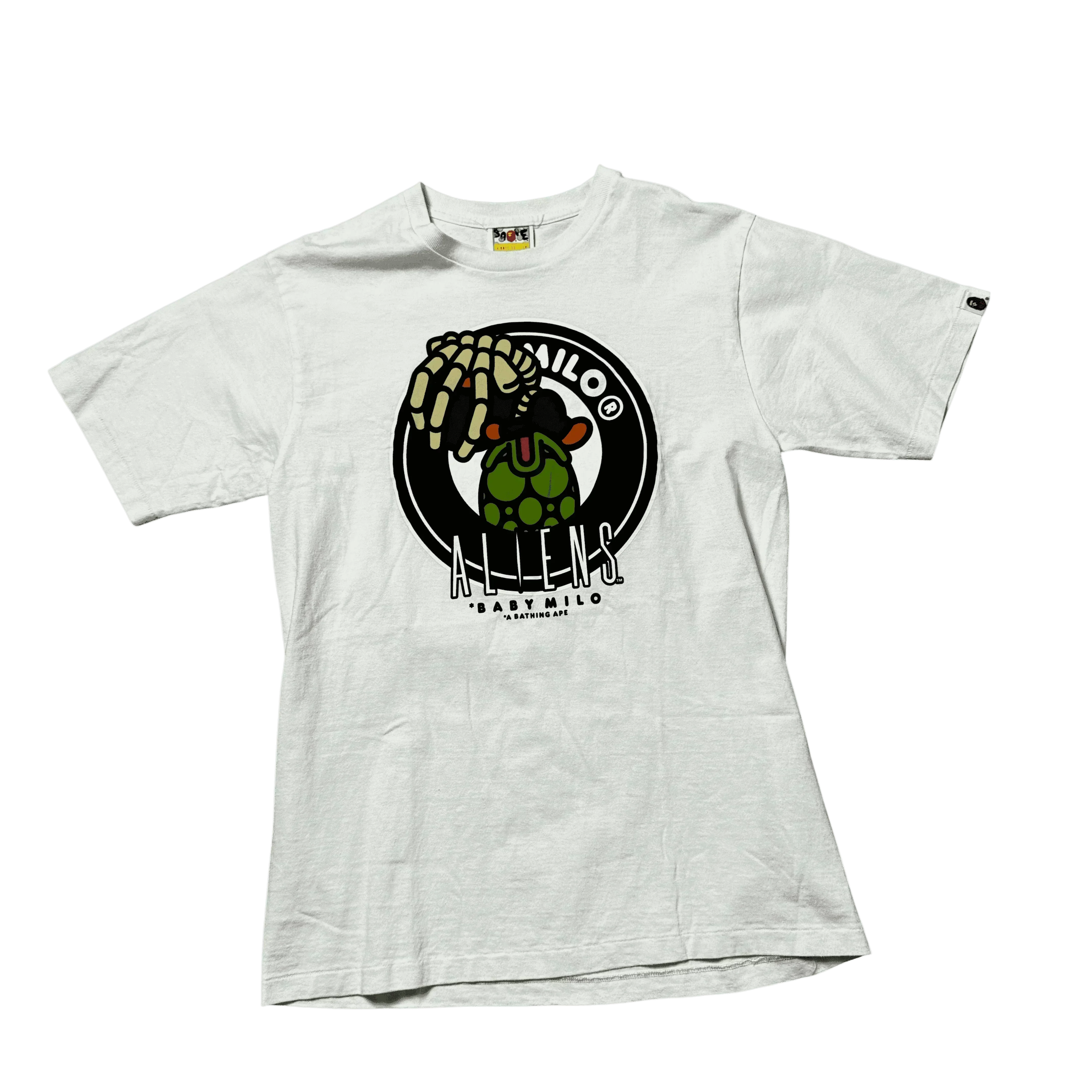 White A Bathing Ape (BAPE) x Aliens Tee - M