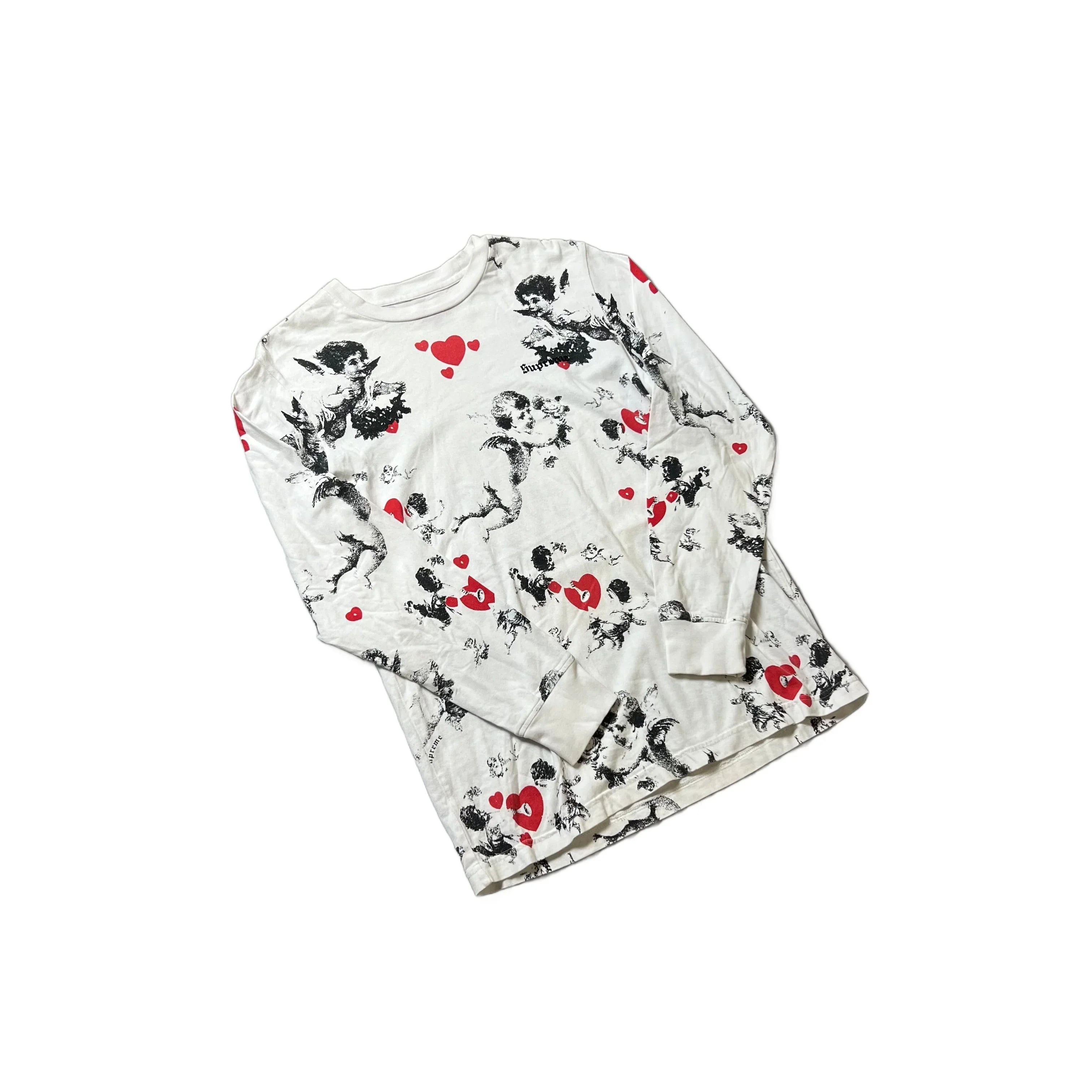 White Supreme Long Sleeve Tee - S