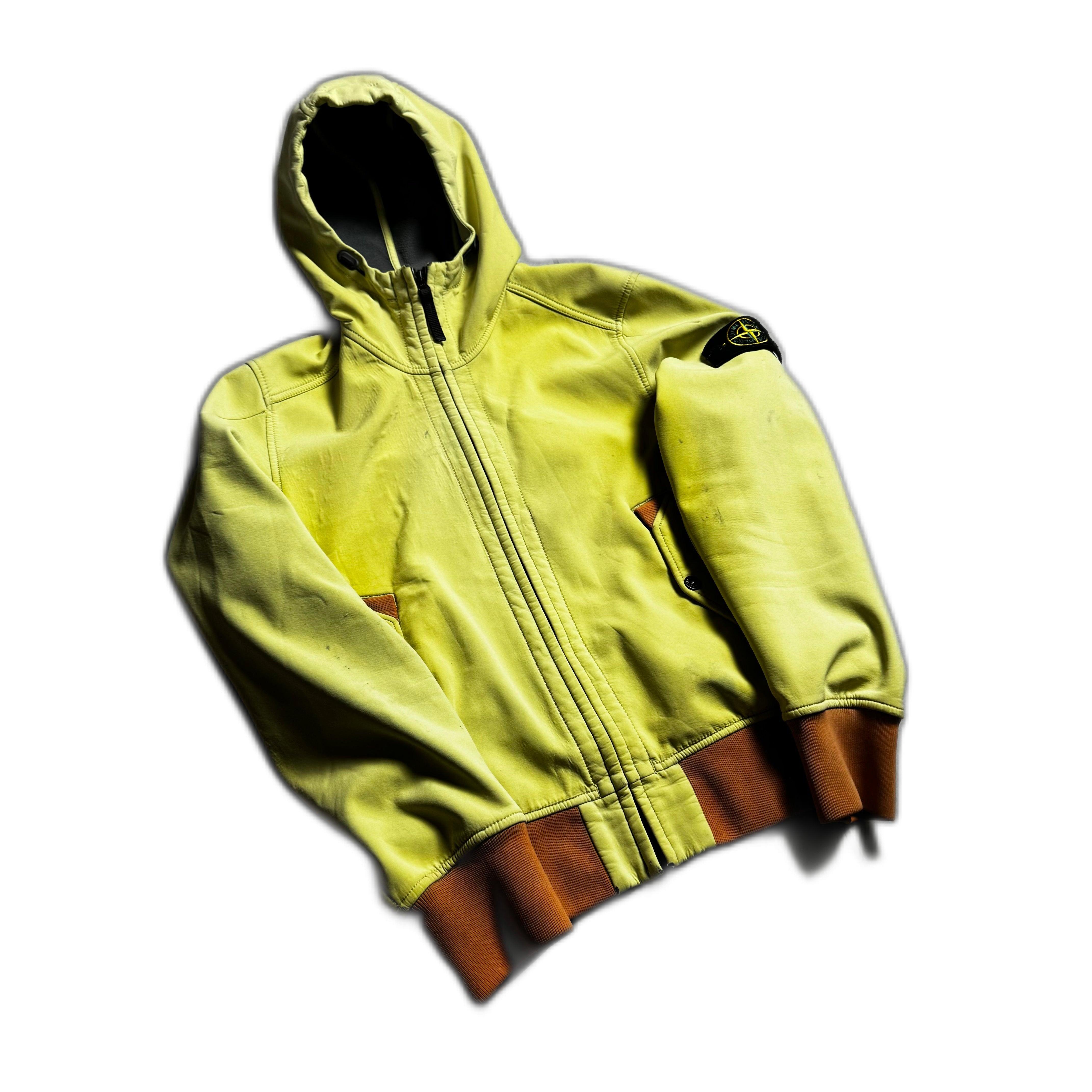 Green/ Yellow Stone Island Soft Shell Jacket - S