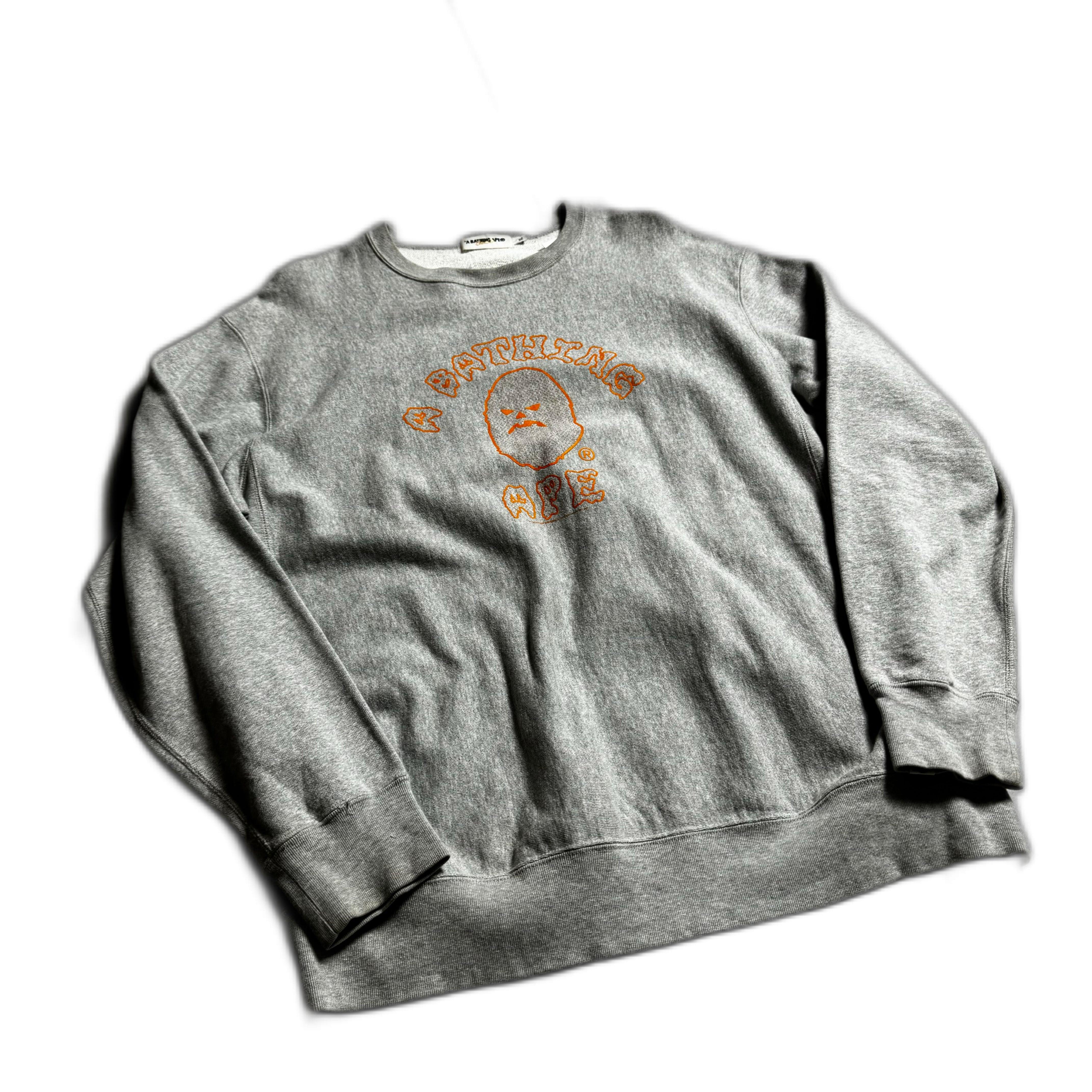 Grey A Bathing Ape (BAPE) Sweatshirt - XL