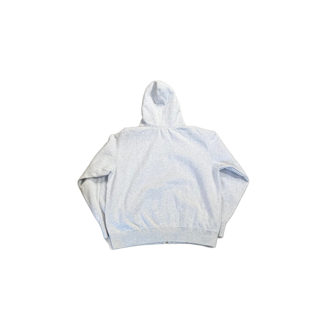 Grey Supreme Zip Up Hoodie - L