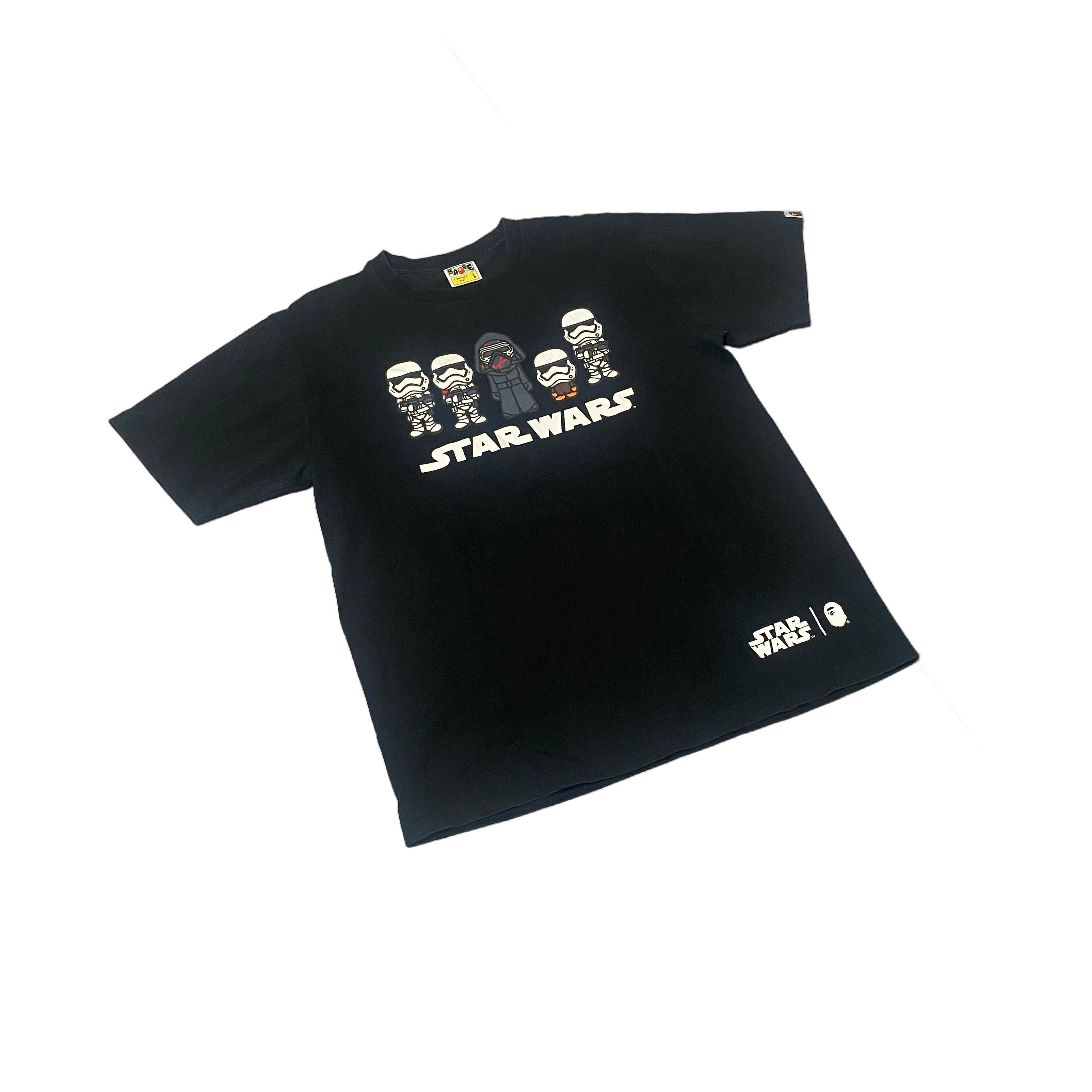 Black A Bathing Ape (BAPE) x Star Wars Tee - L