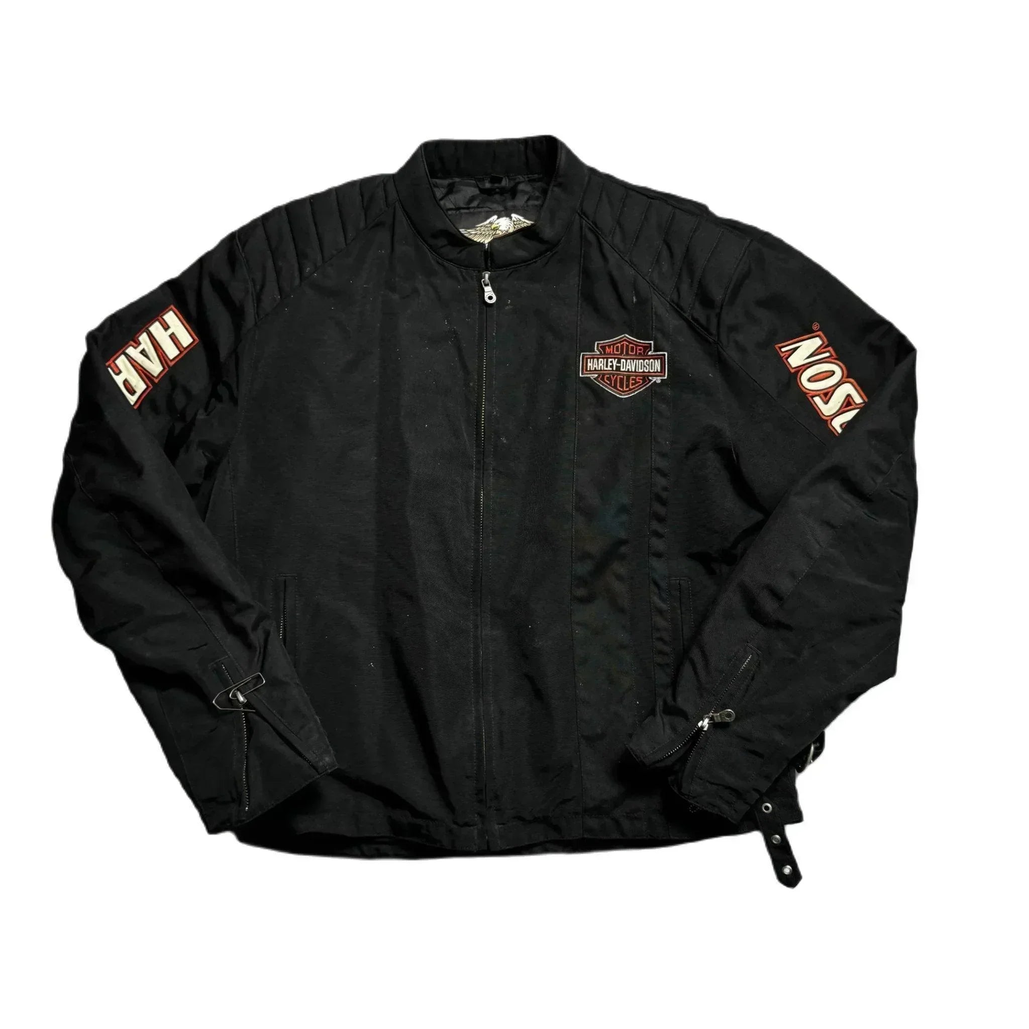 Vintage Black Harley Davidson Jacket - XL
