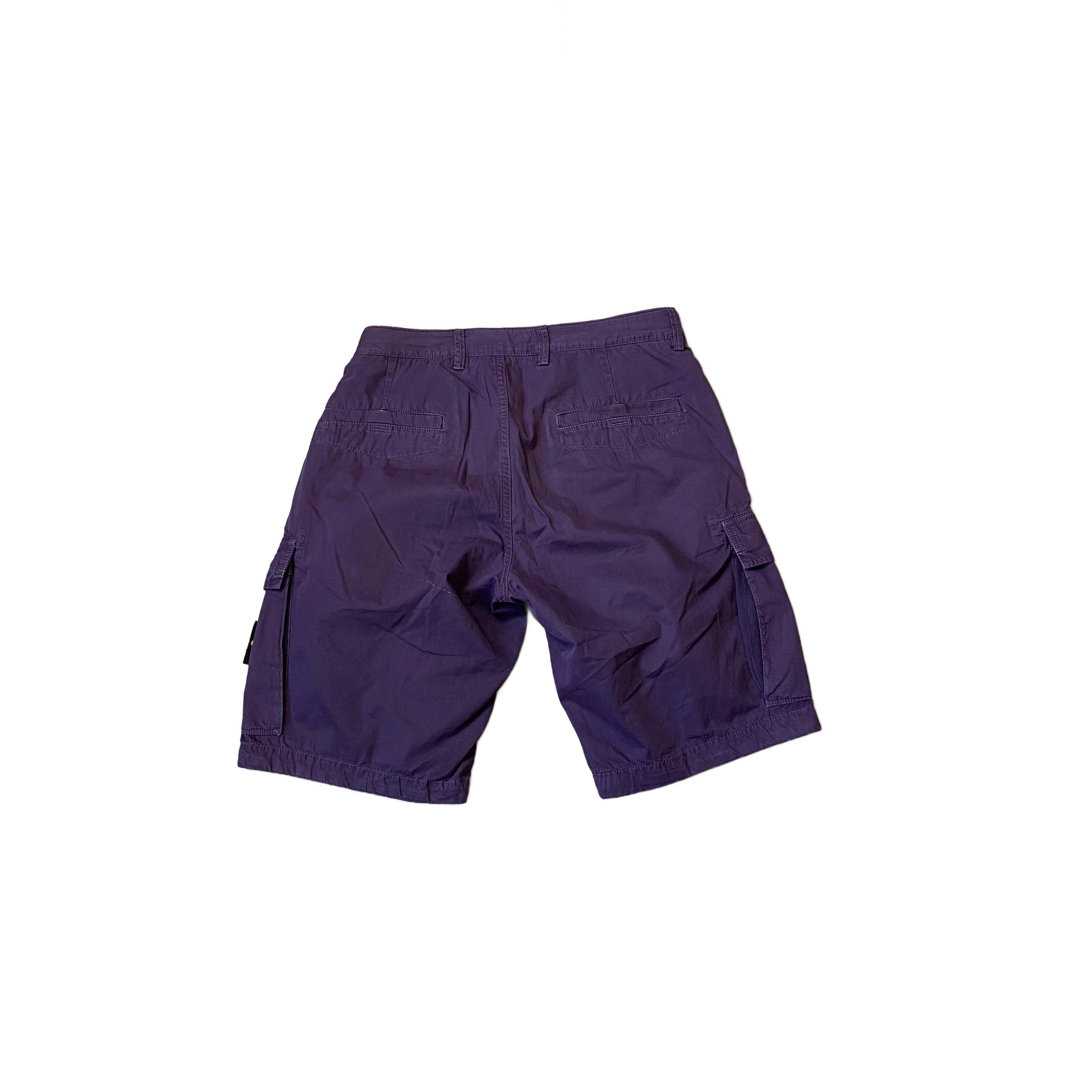 Purple Stone Island Cargo Shorts - W32