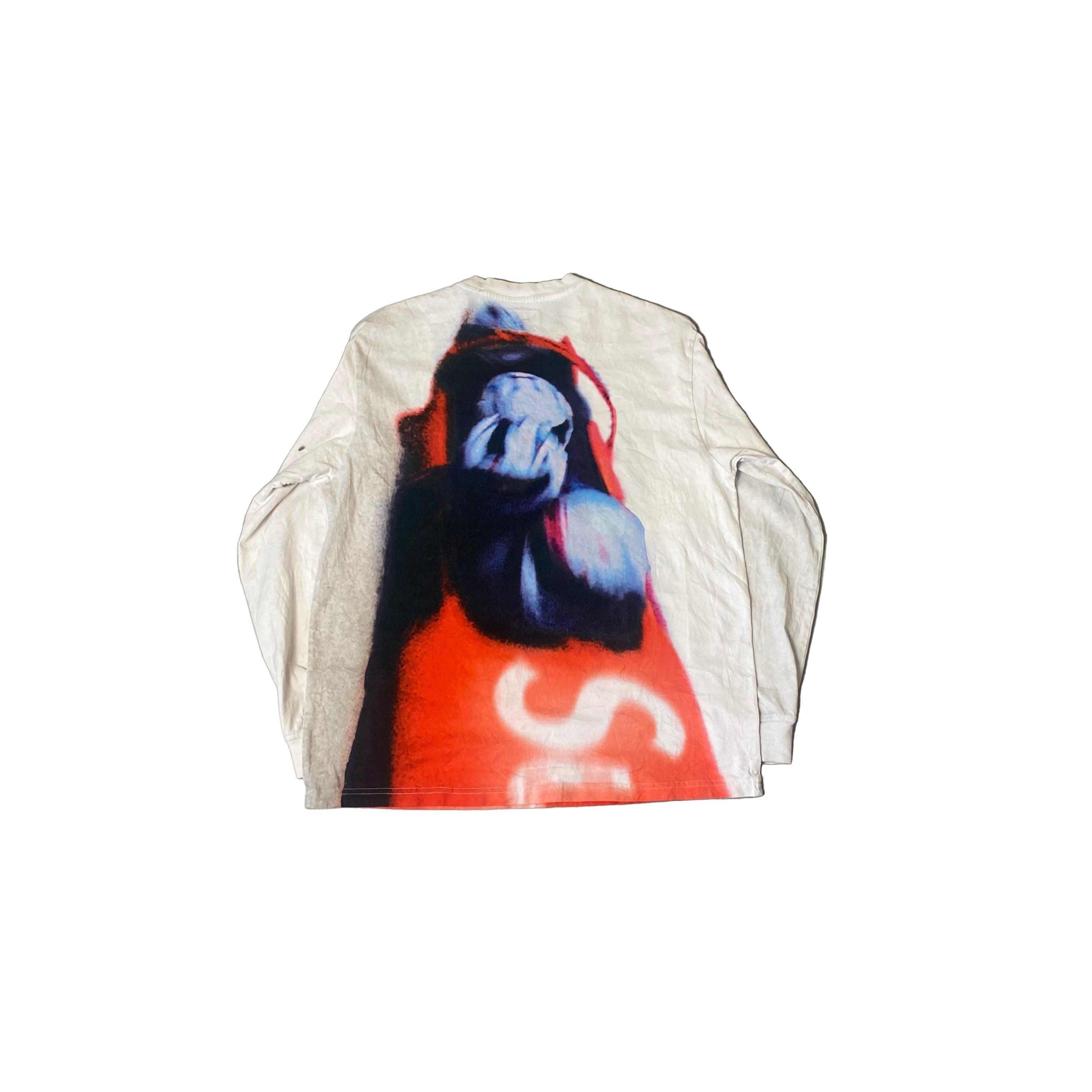 White Supreme Bob Sled Long Sleeve Tee - M