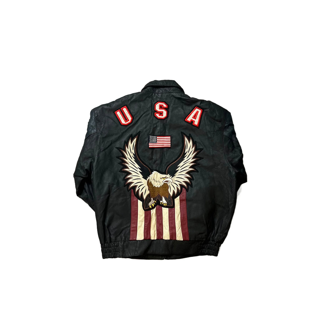 Vintage Black USA Leather Jacket - M