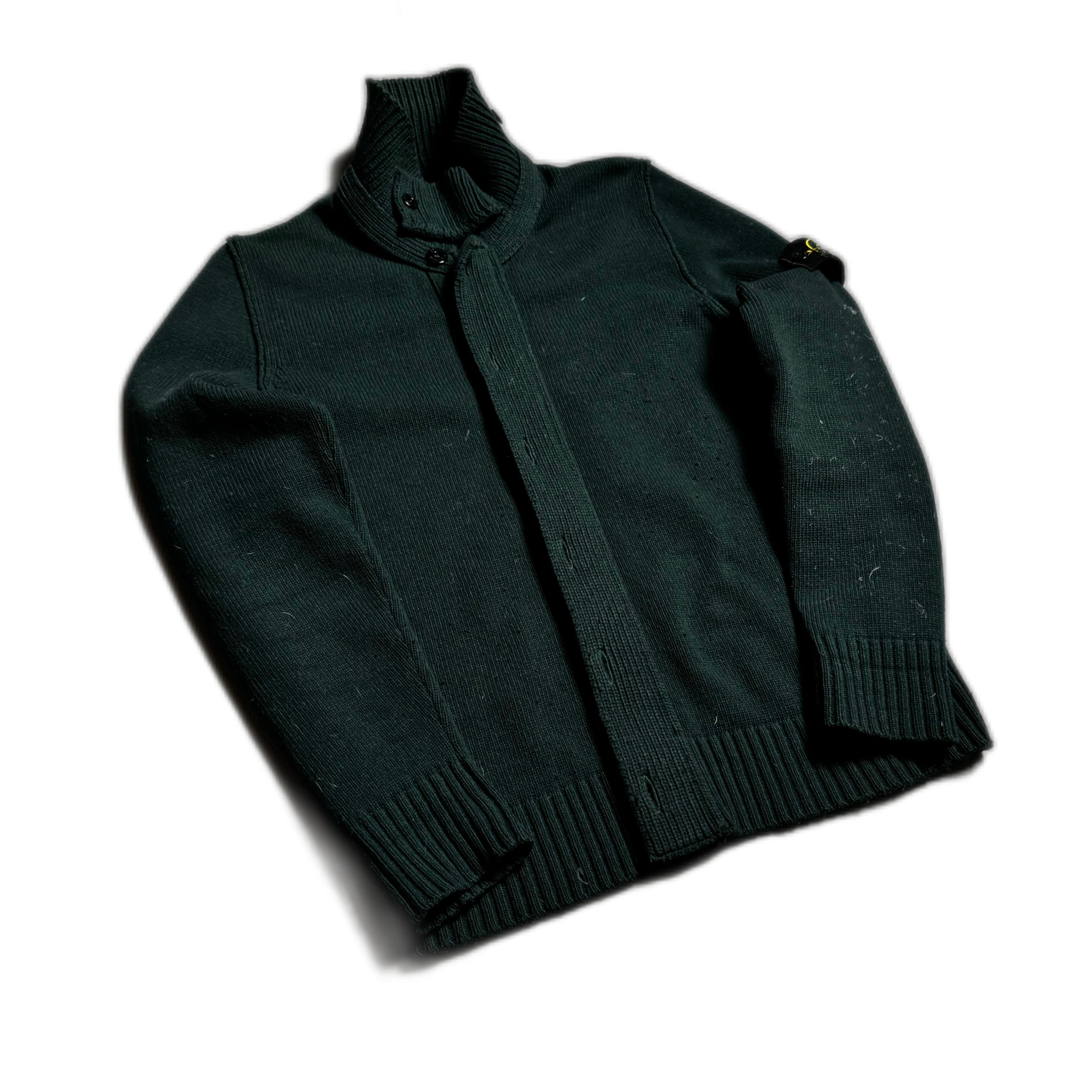 Vintage Green Stone Island Knitted Jacket - L