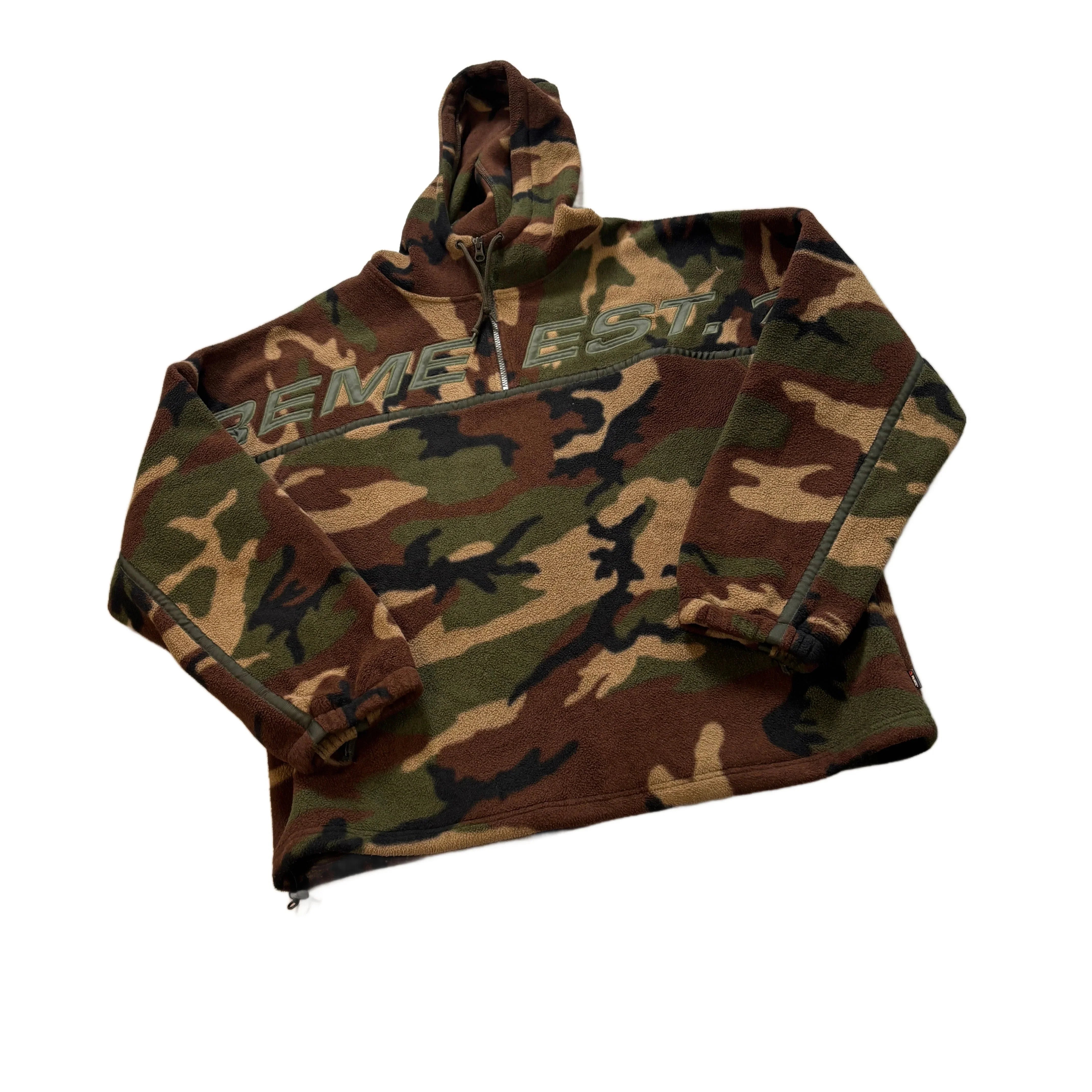 Camo Supreme Fleece Hoodie - L