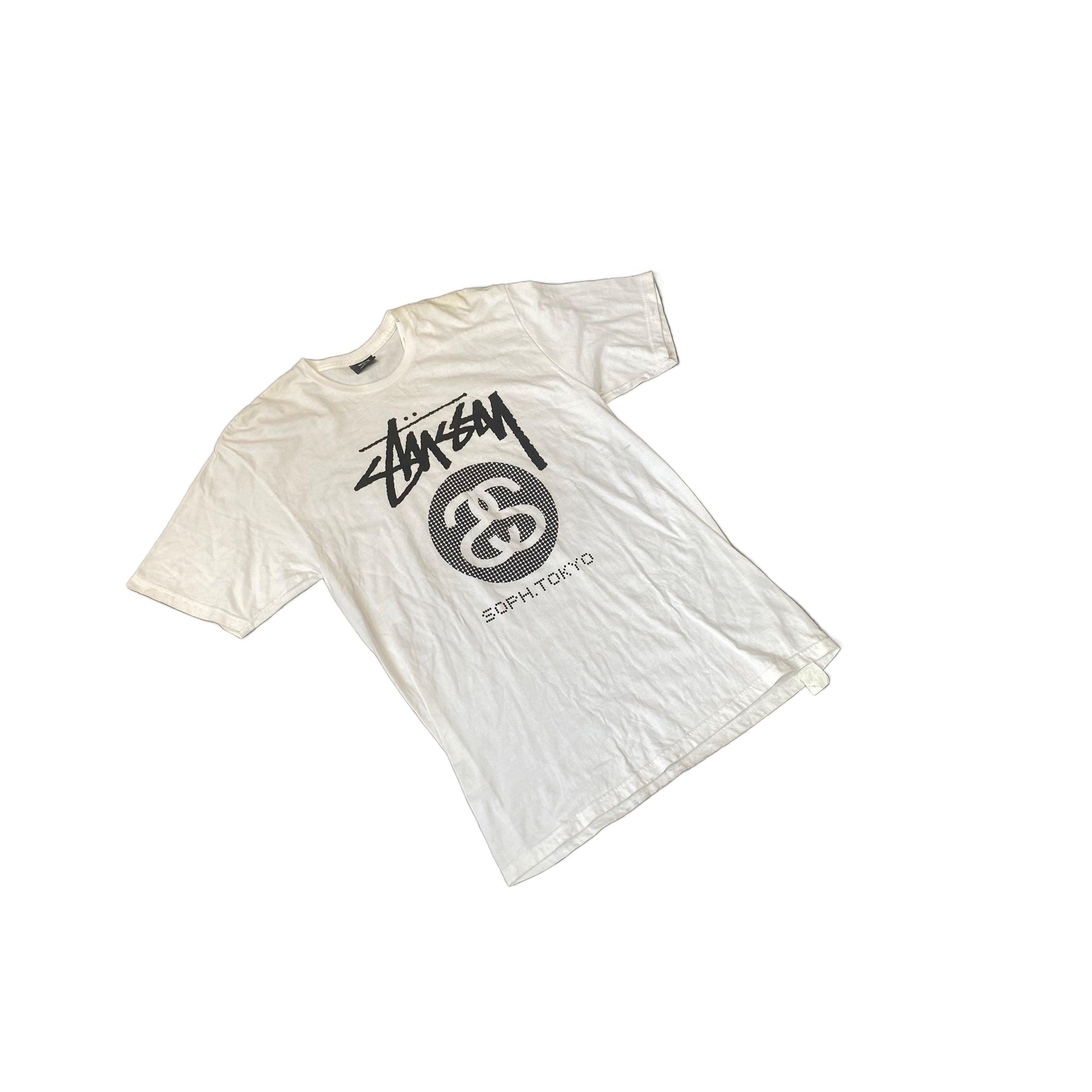 White Stussy Tee - L