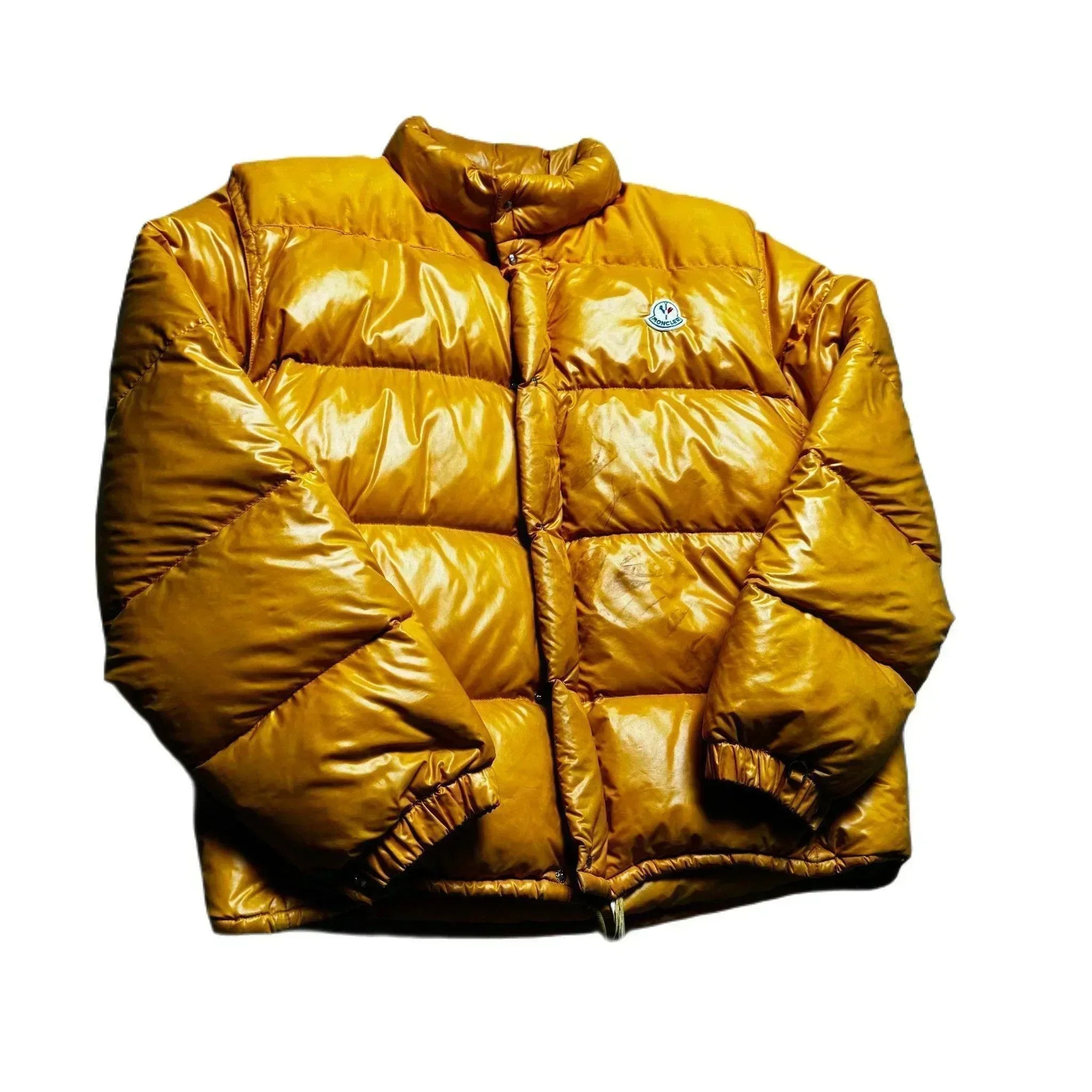 Vintage 90s Yellow Moncler Puffer Coat - L