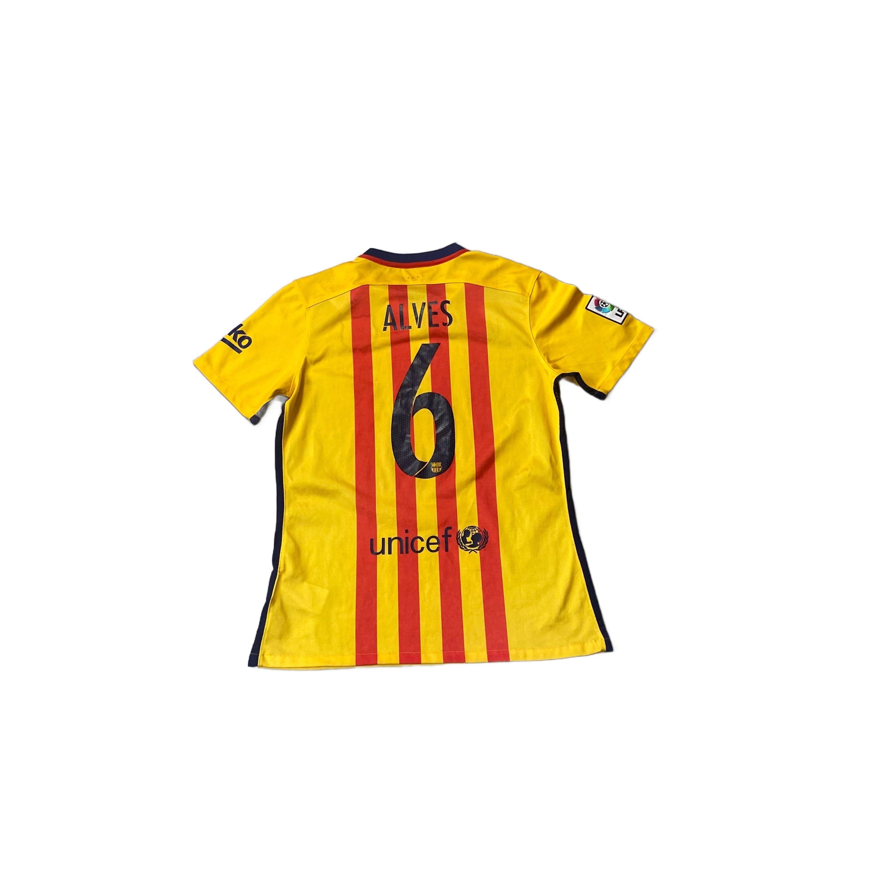 2015 - 16 Barcelona Away 'Alves' Shirt - L